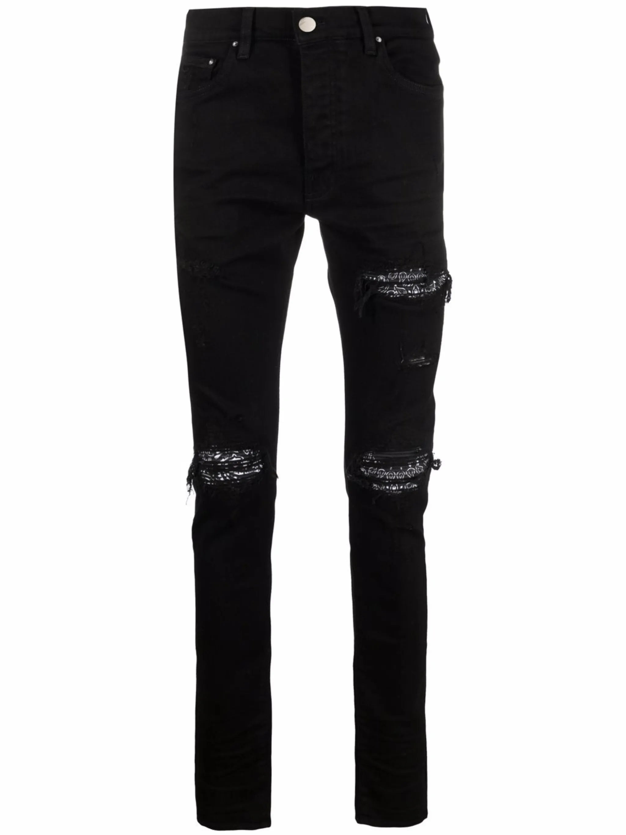 ripped-detailing skinny jeans