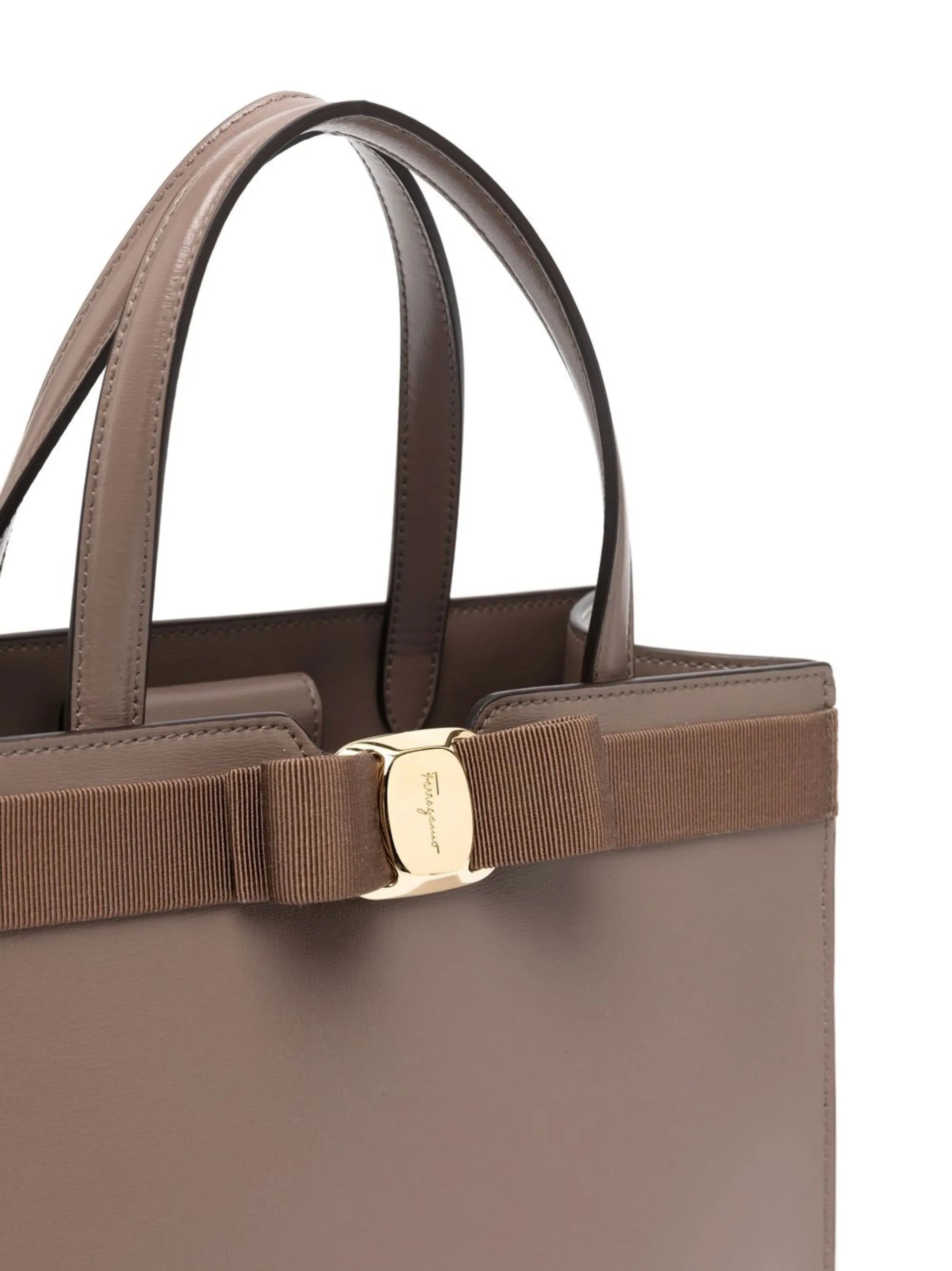 Vara-bow leather tote bag