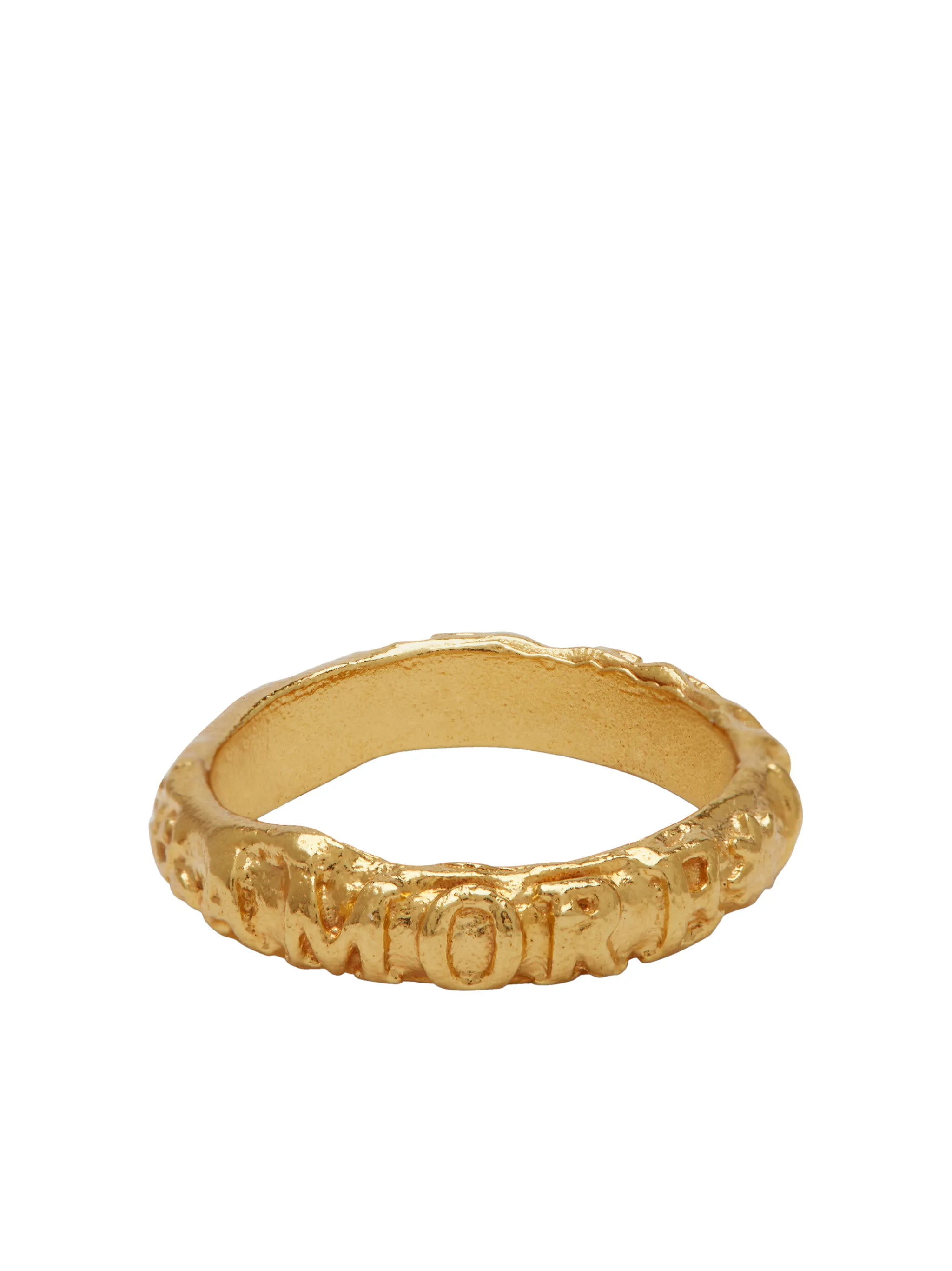 Amore embossed-band ring