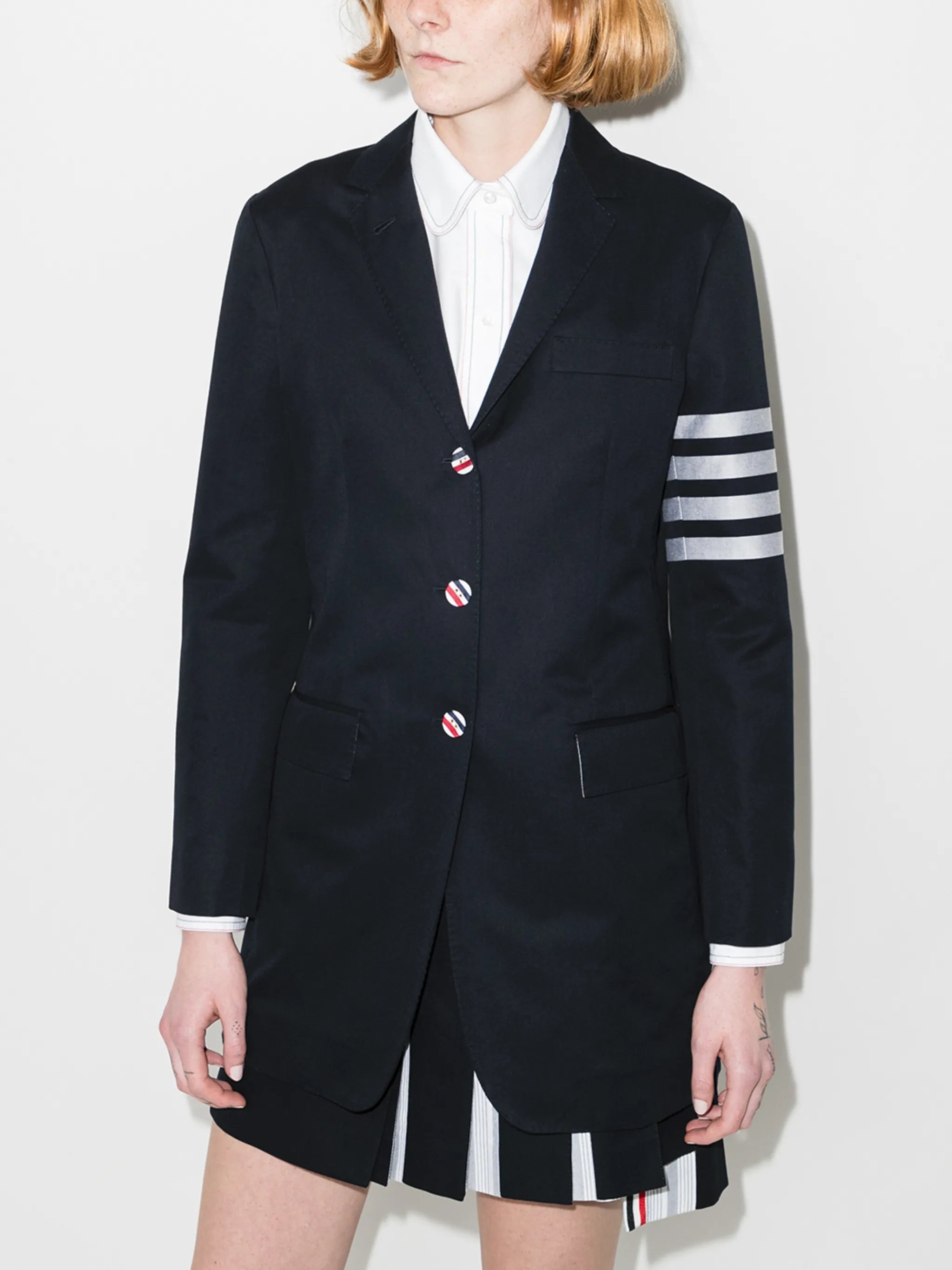 4-Bar tailored single-breasted blazer