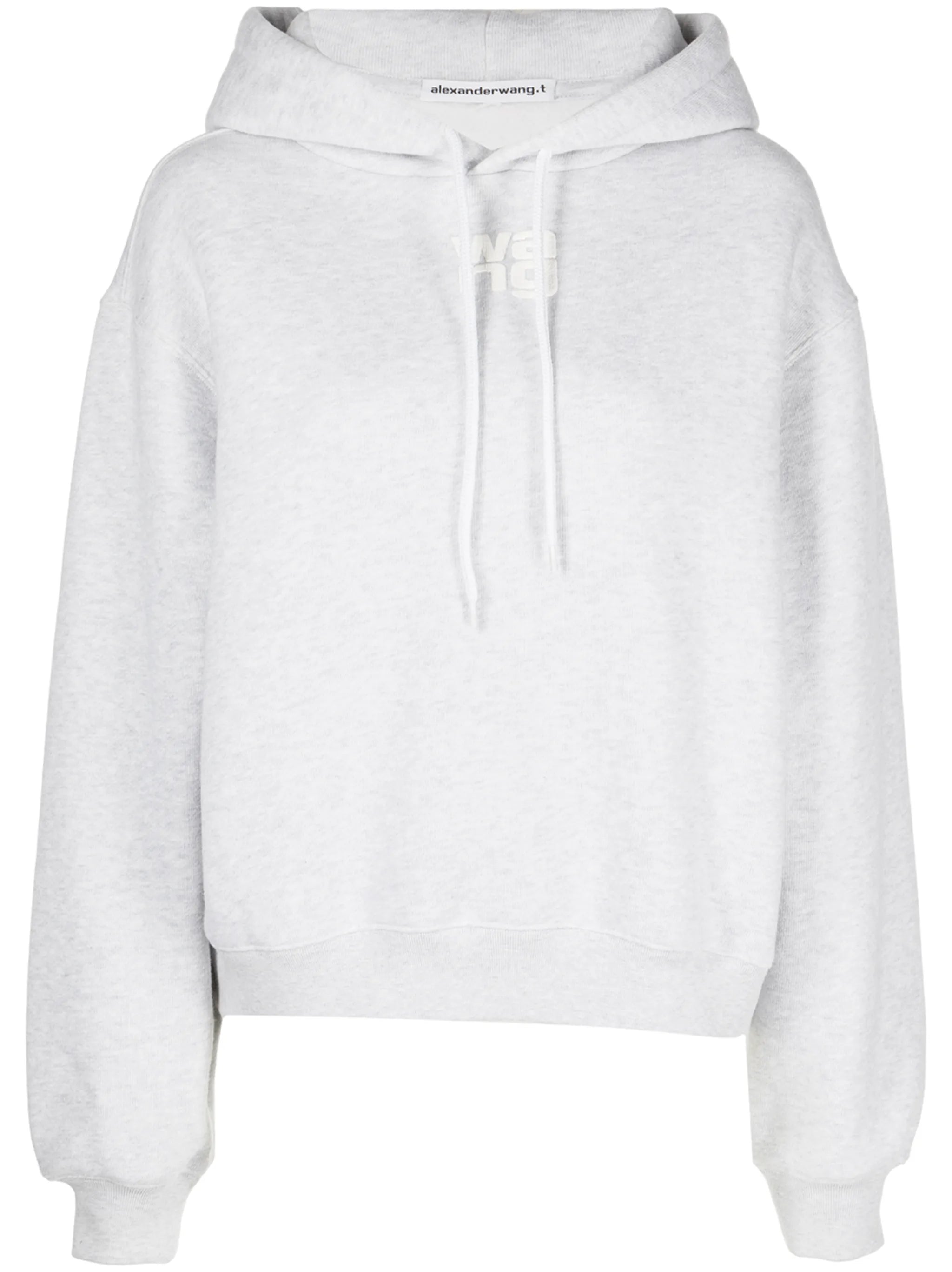 rubberised logo cotton hoodie