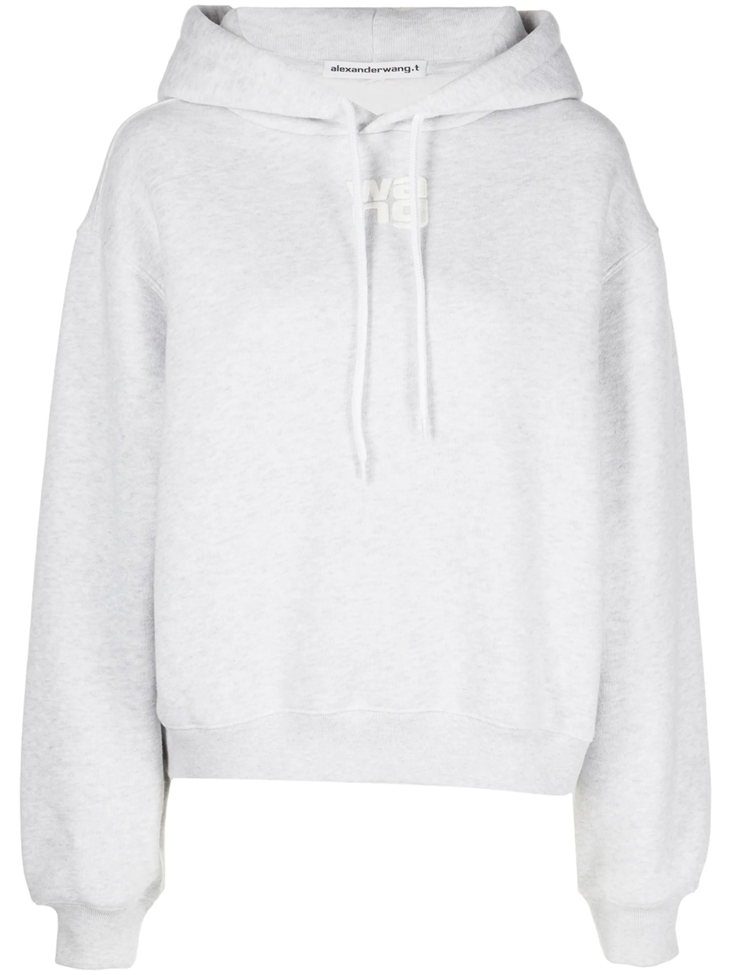 rubberised logo cotton hoodie