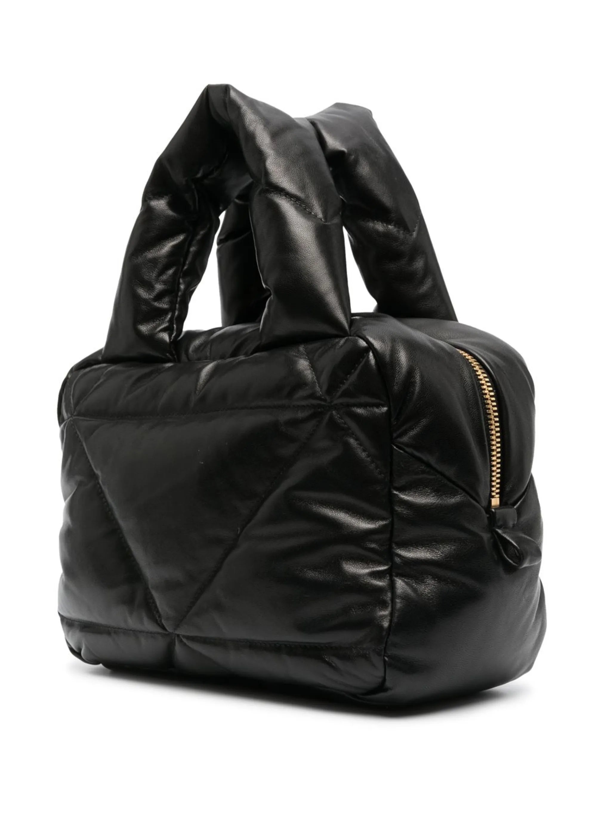 quilted logo tote bag