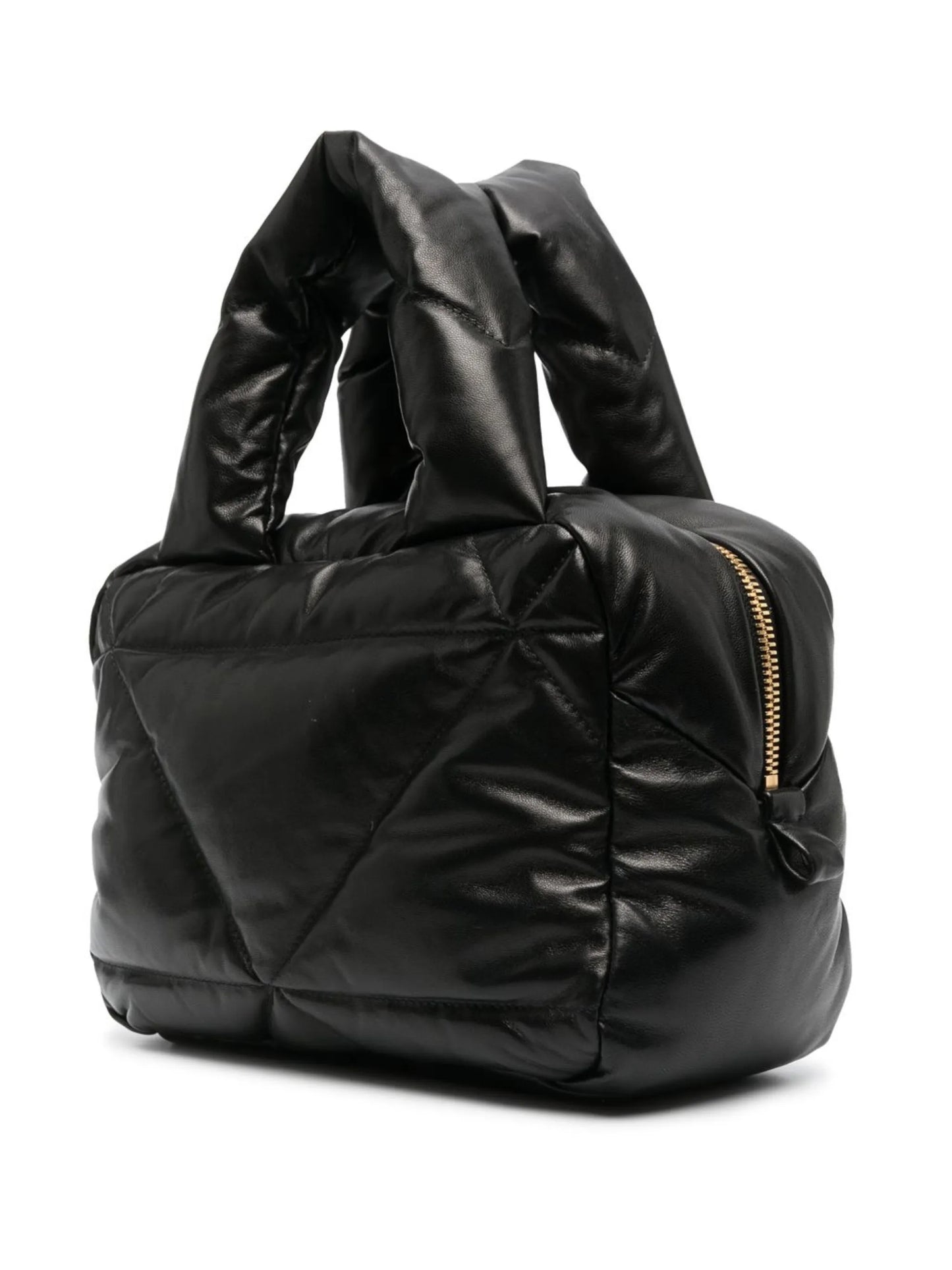 quilted logo tote bag