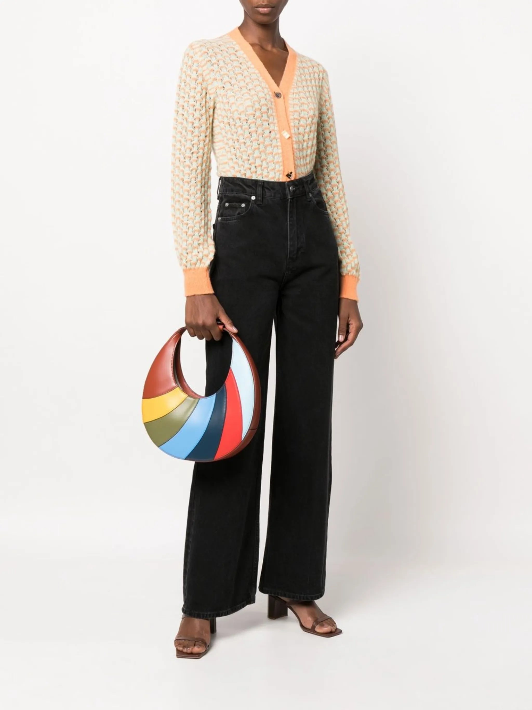Riviera Moon panelled shoulder bag