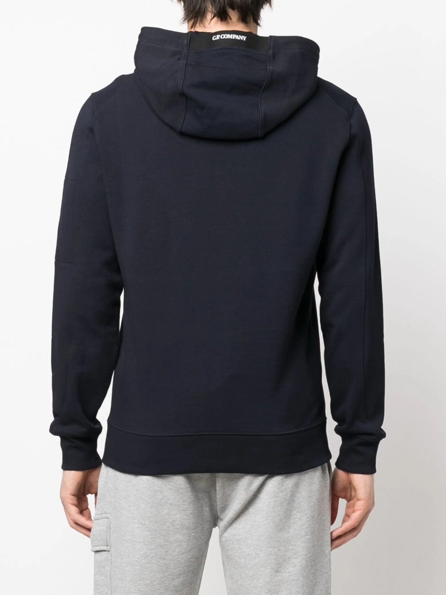 Lens-detailed cotton hoodie
