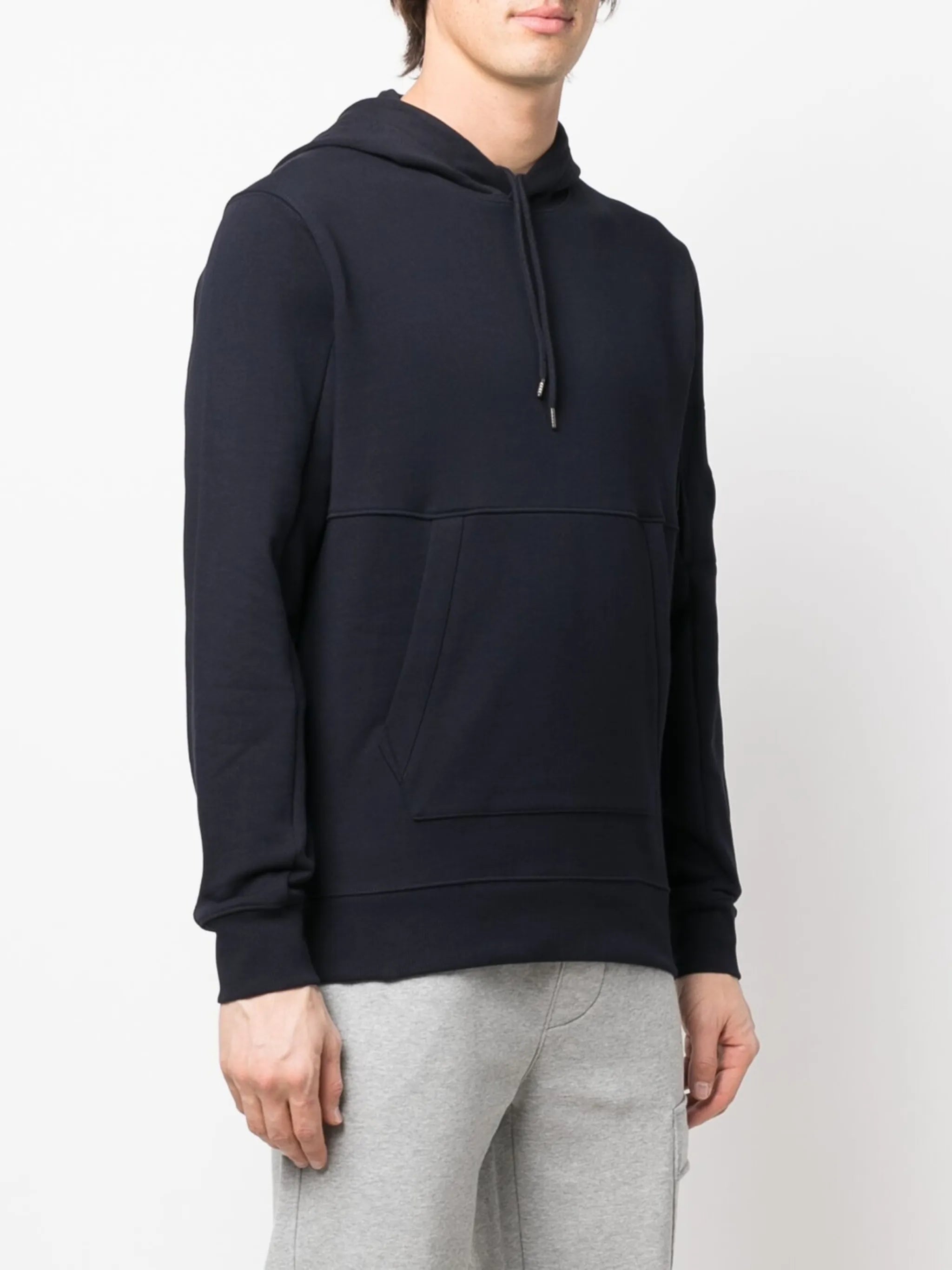 Lens-detailed cotton hoodie