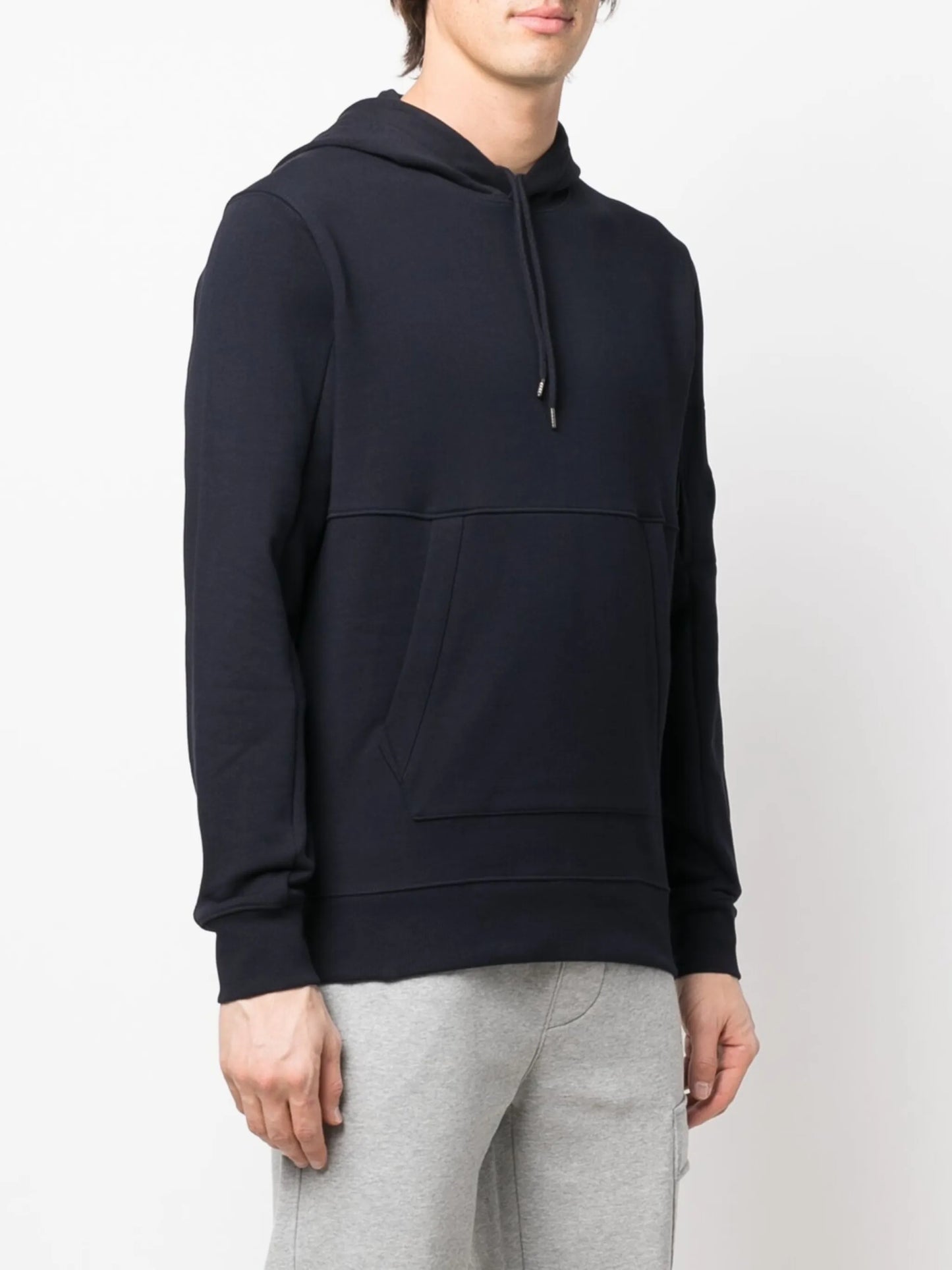 Lens-detailed cotton hoodie