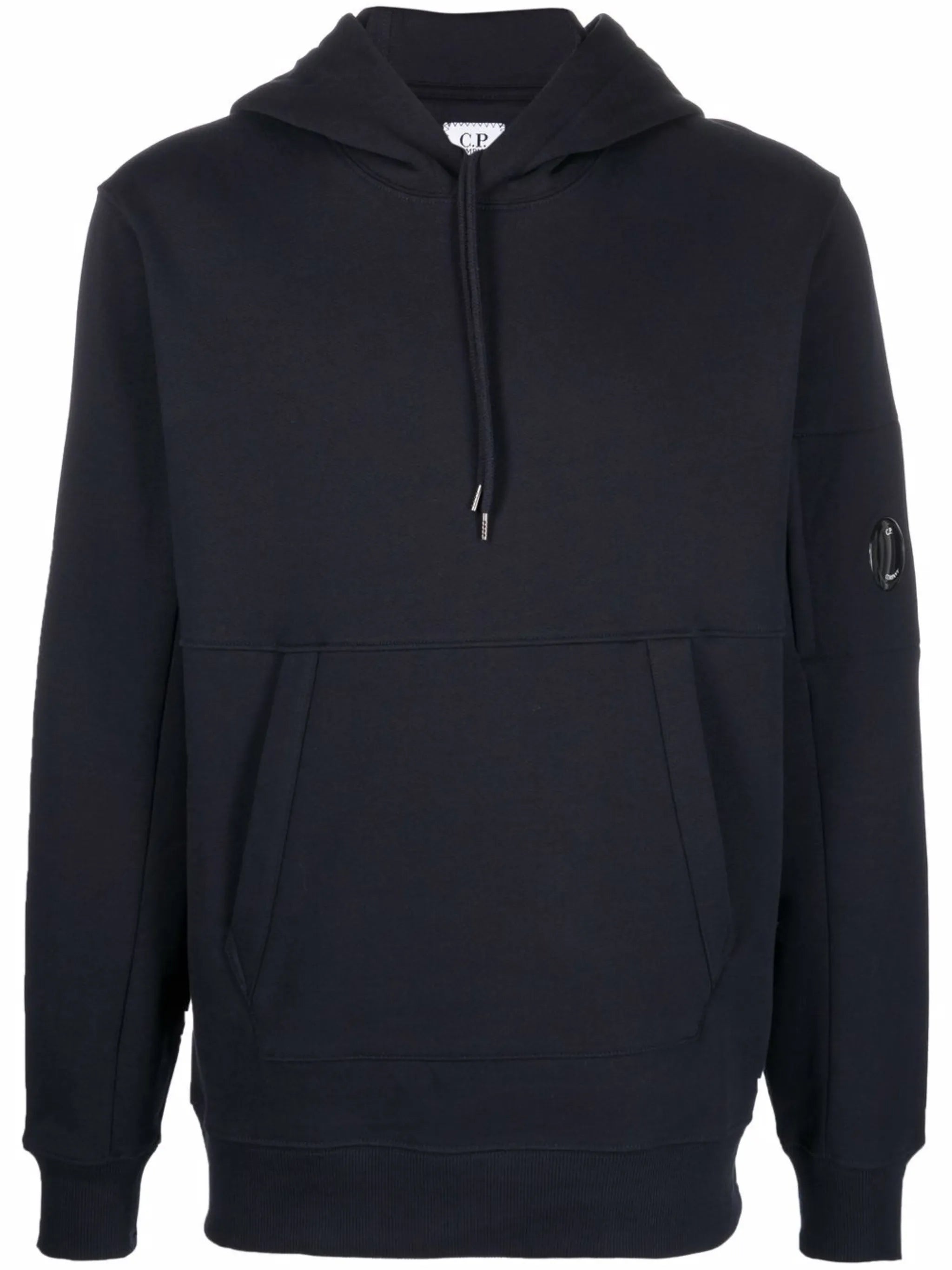 Lens-detailed cotton hoodie
