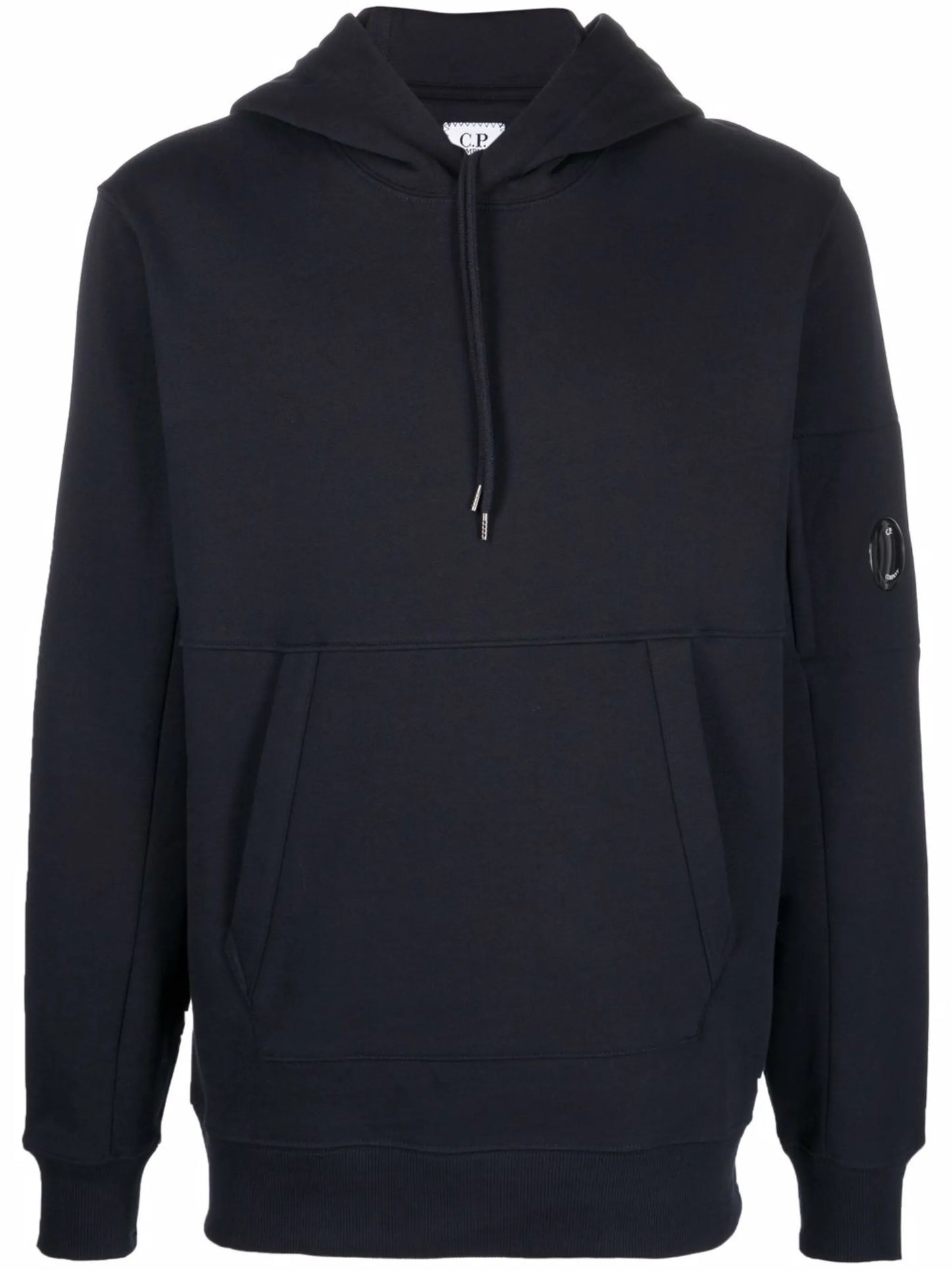Lens-detailed cotton hoodie