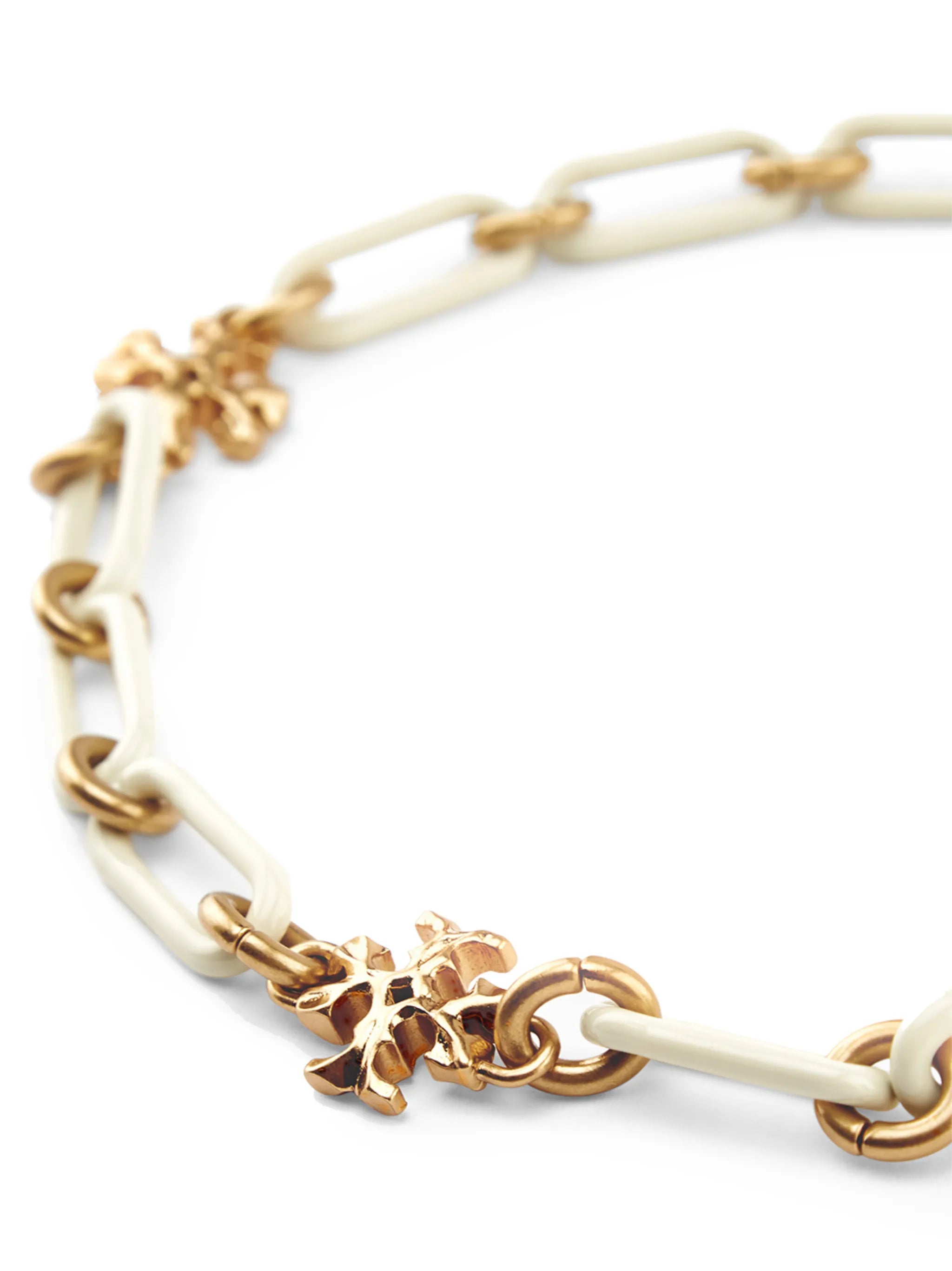 logo-plaque chain-link necklace