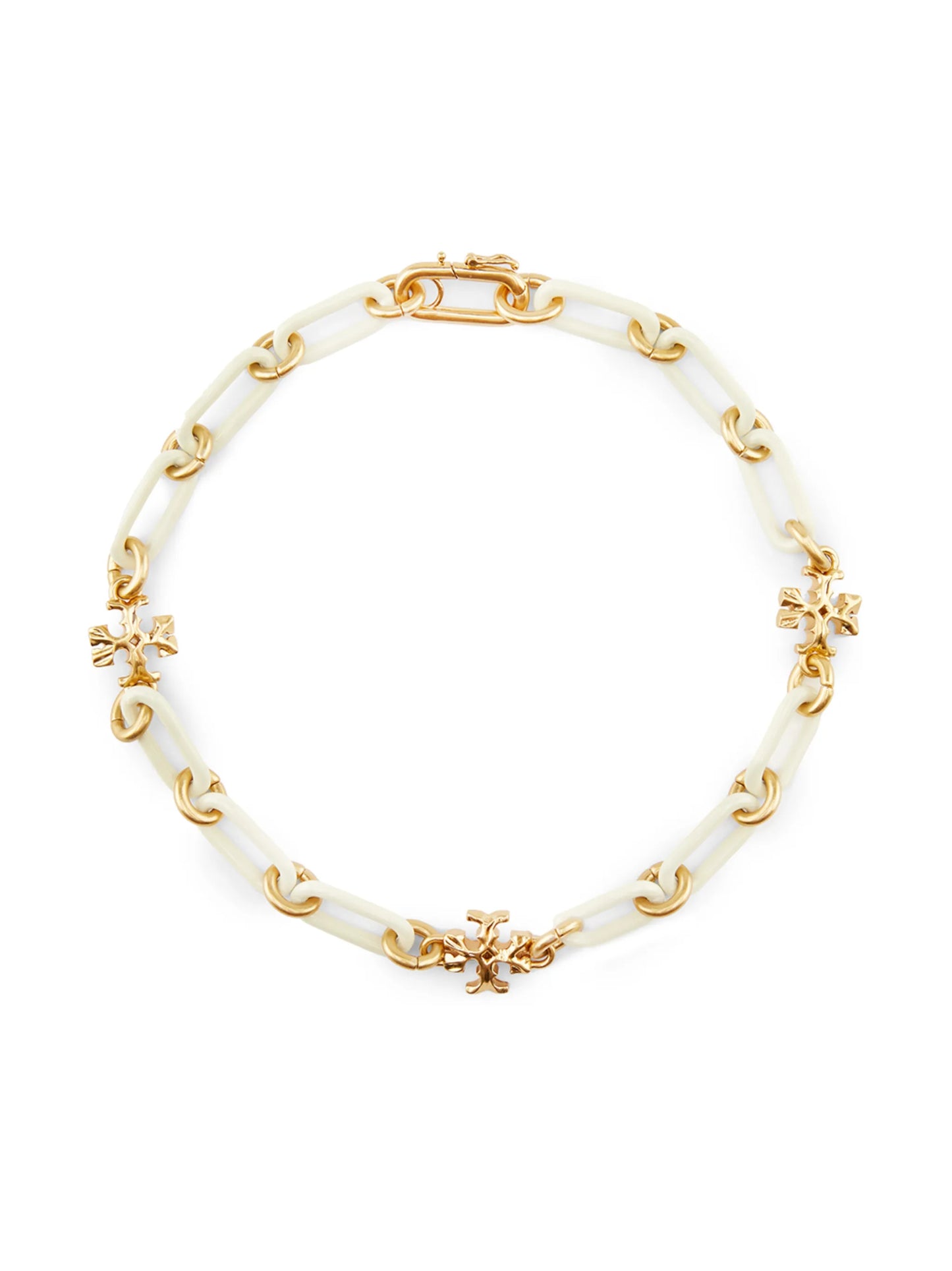 logo-plaque chain-link necklace