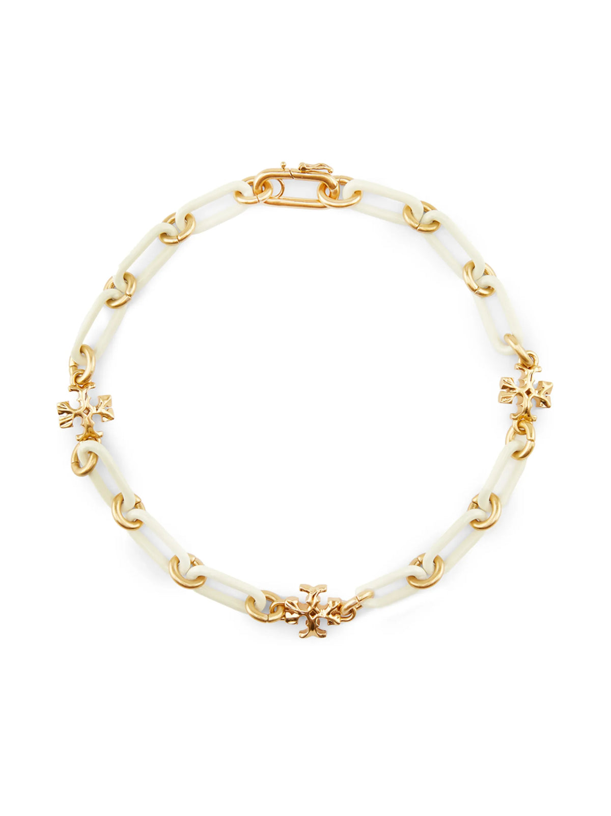 logo-plaque chain-link necklace