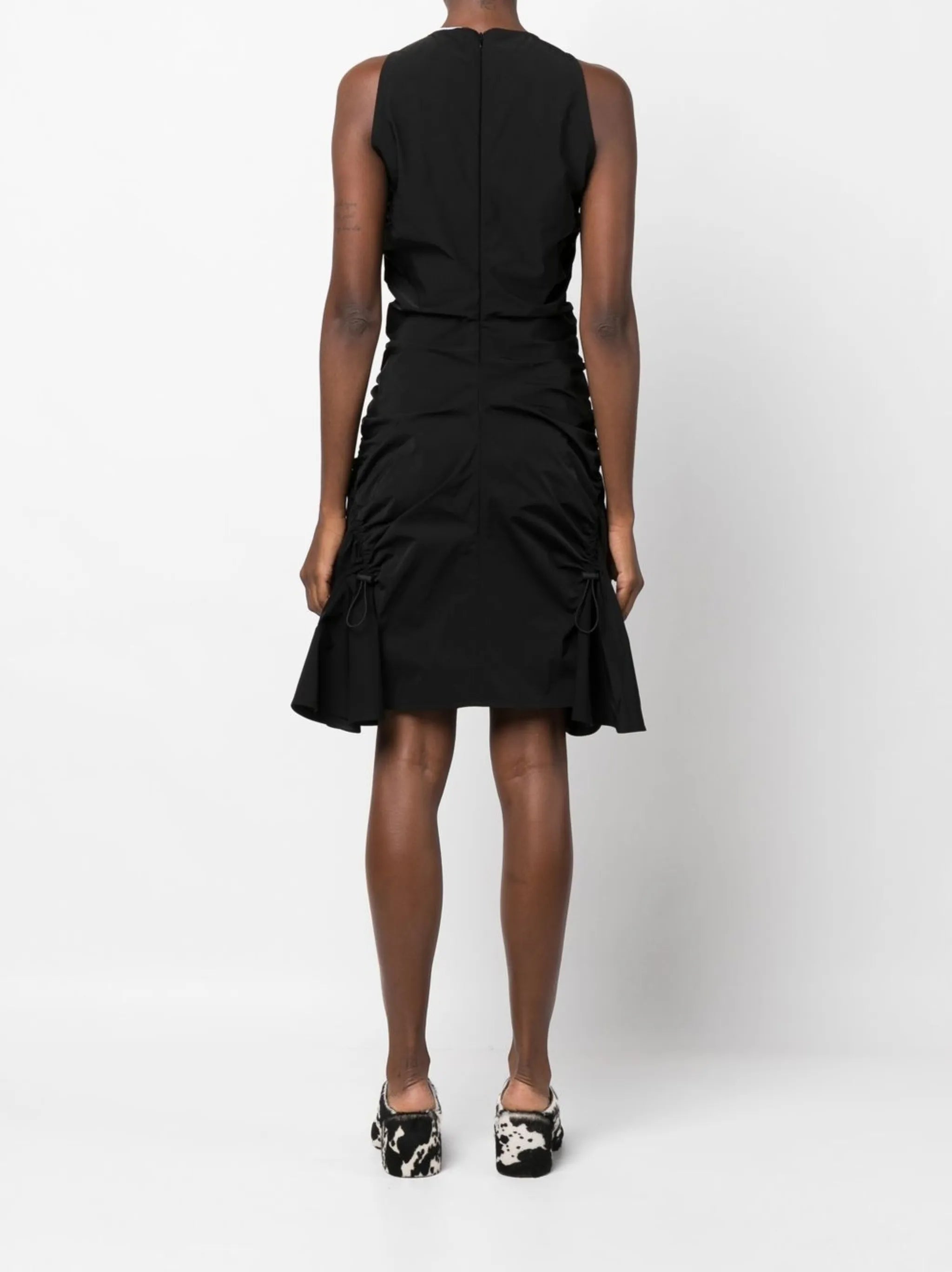 ruched A-line minidress