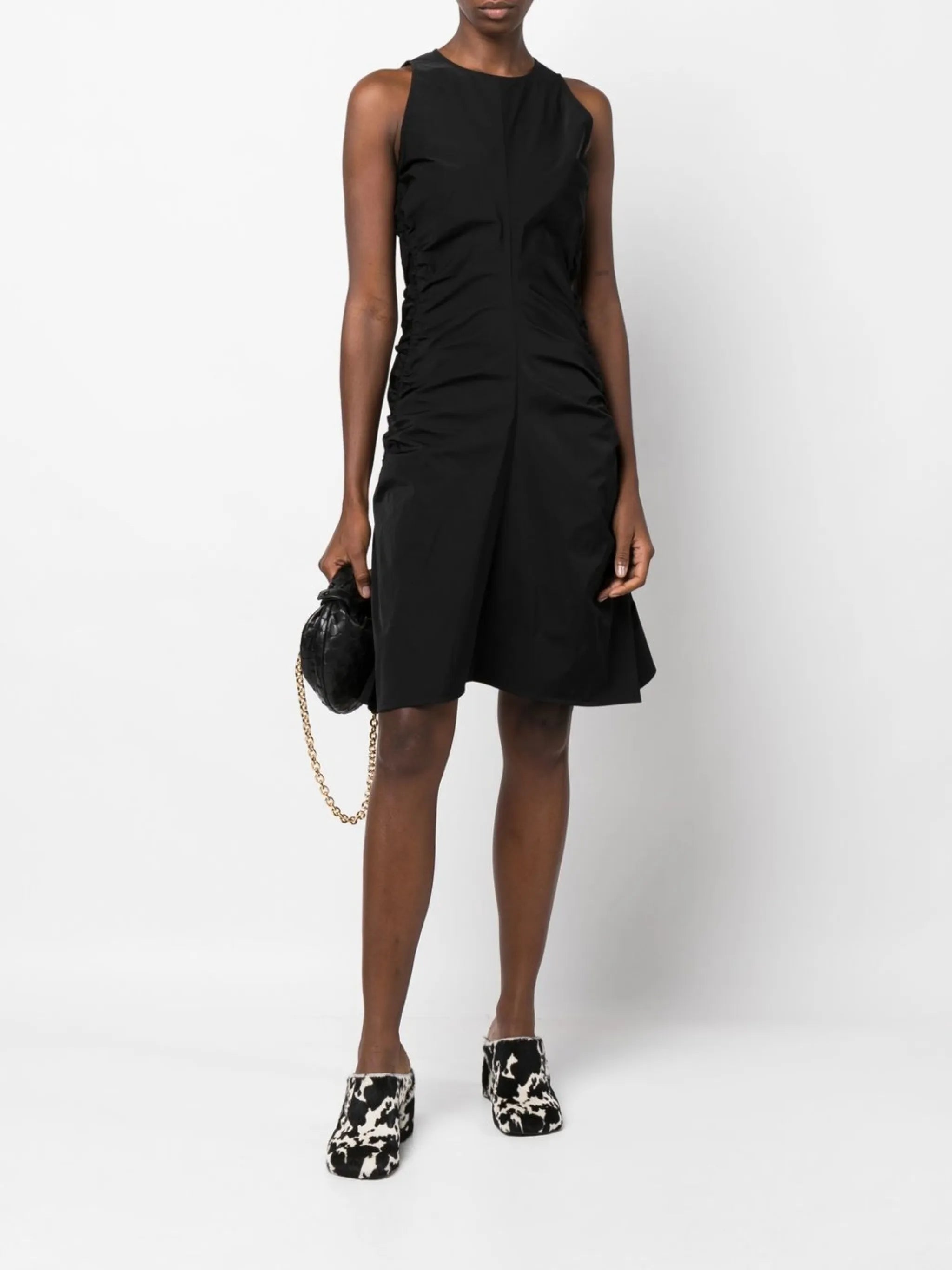 ruched A-line minidress