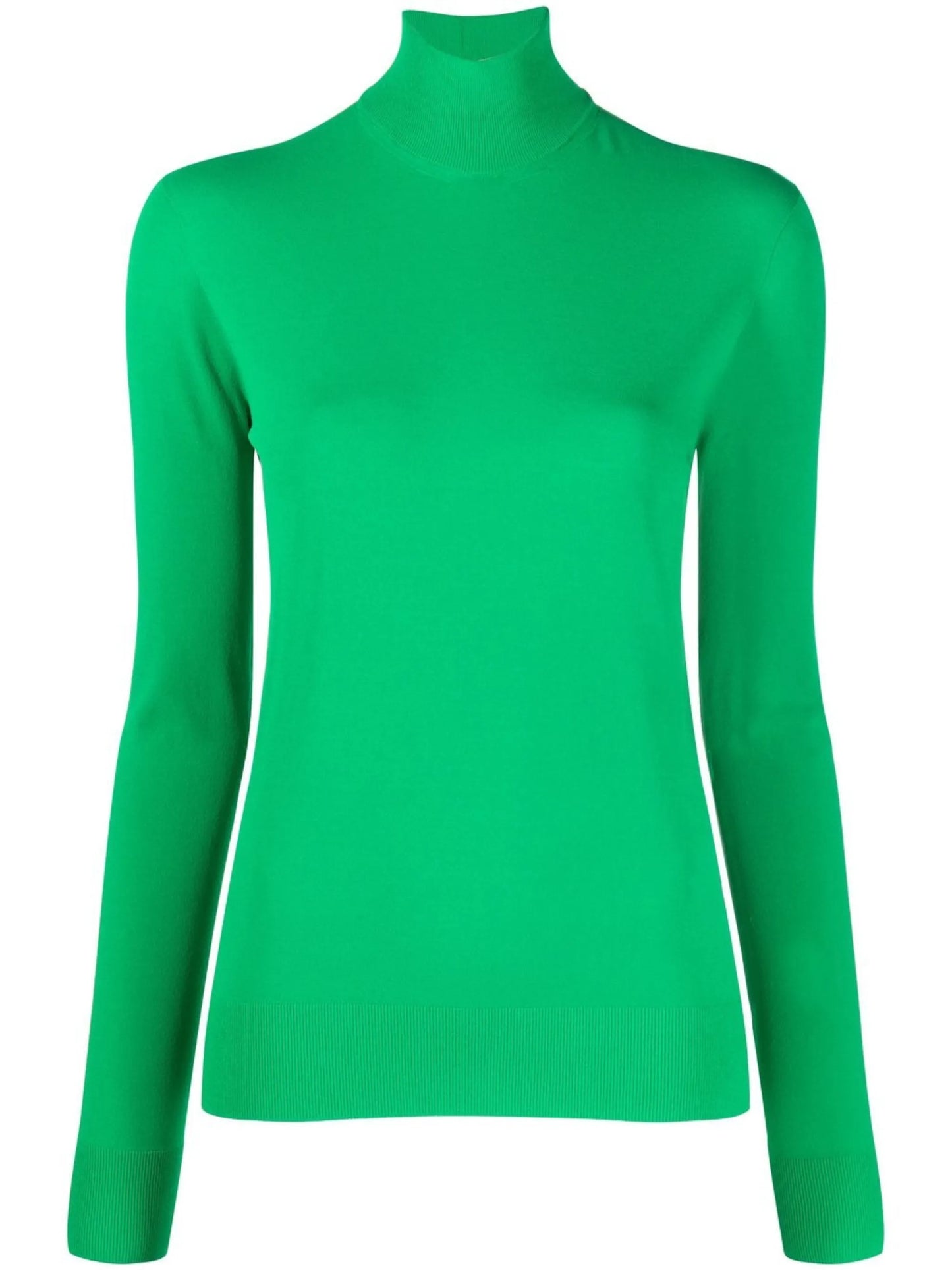 high-neck fine-knit jumper