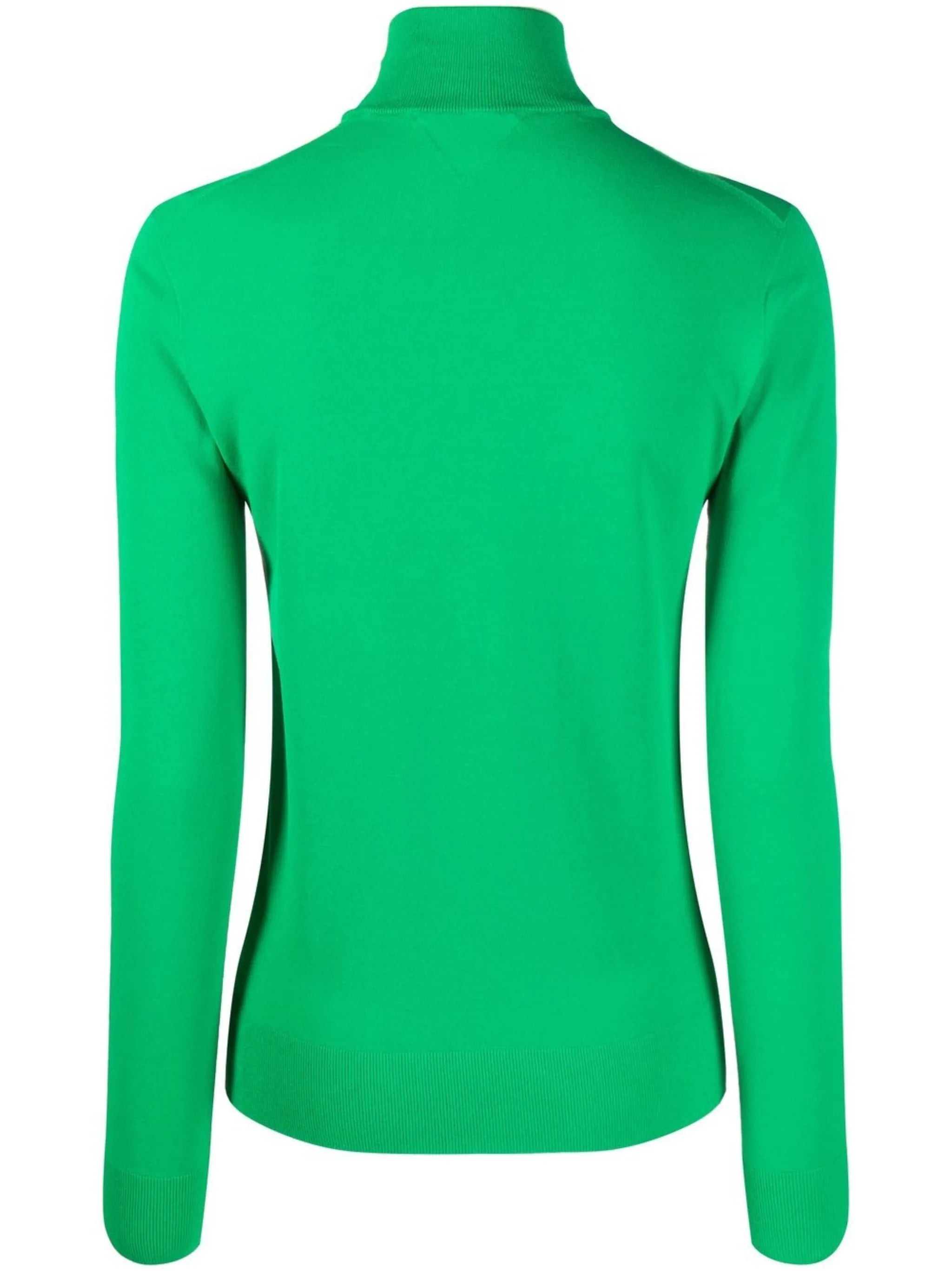 high-neck fine-knit jumper