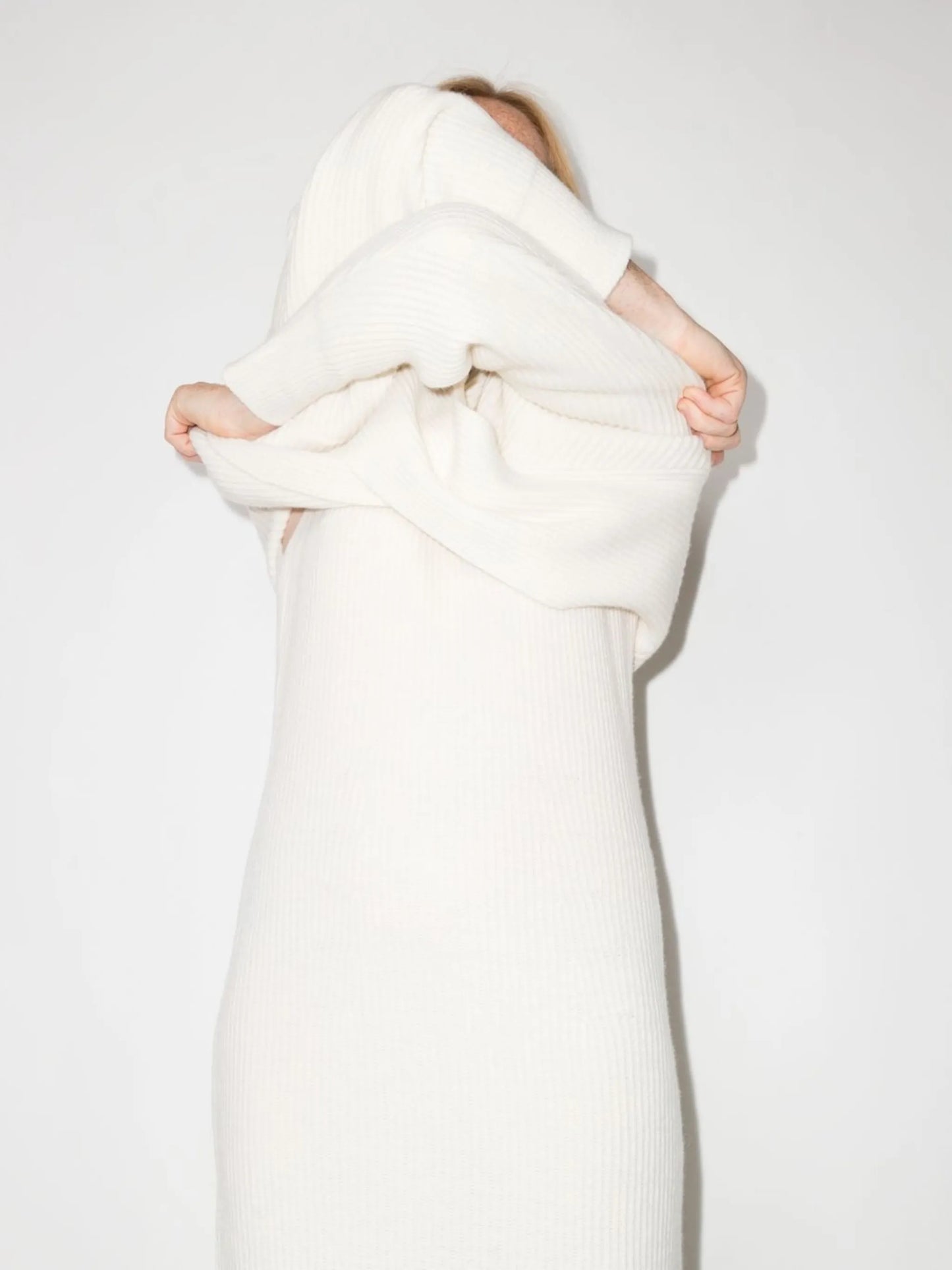 ribbed-knit dress co-ord
