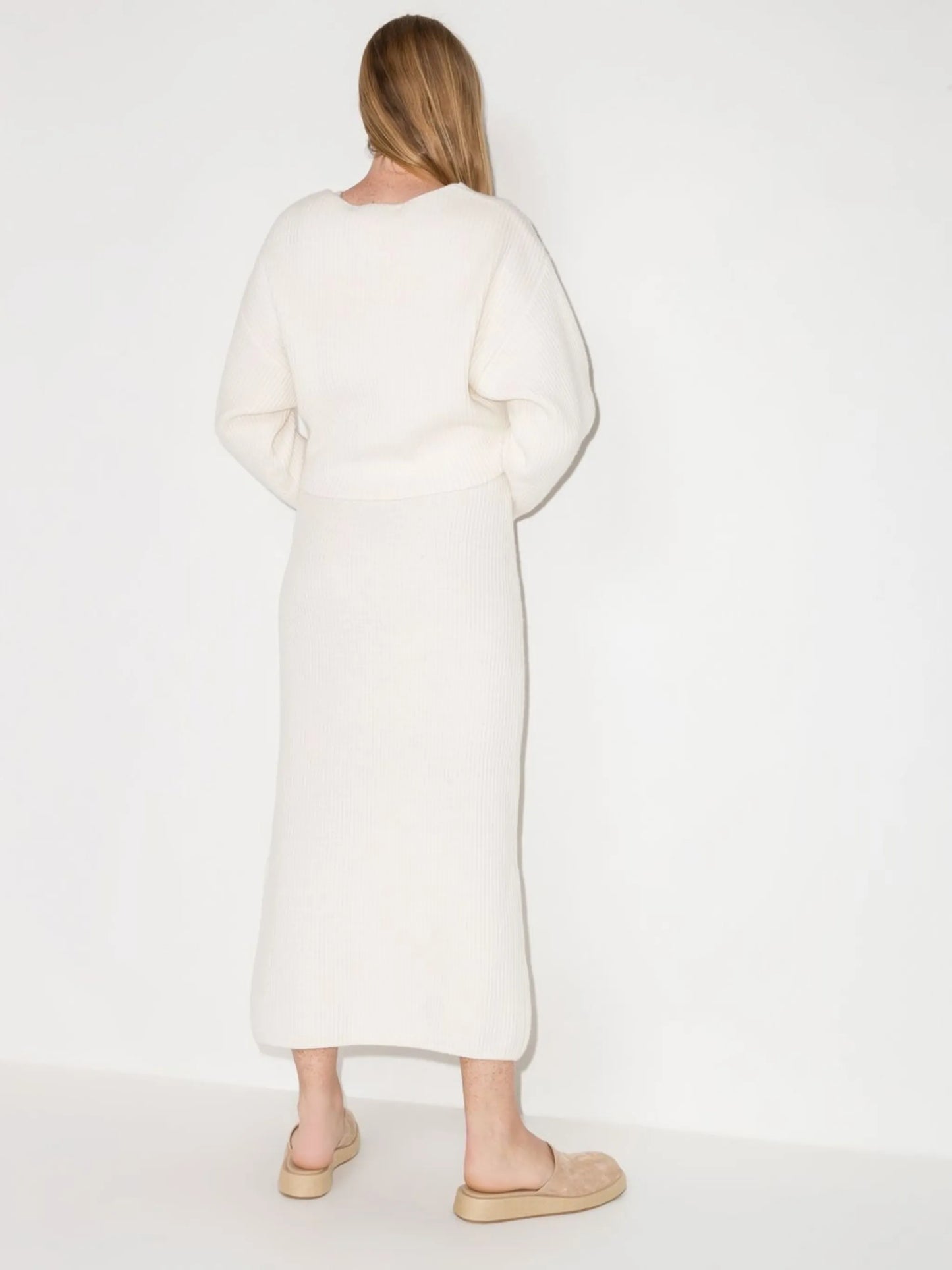 ribbed-knit dress co-ord