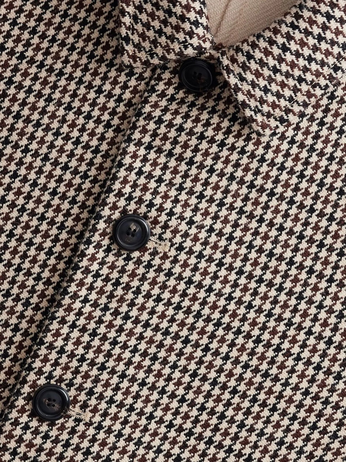 houndstooth pattern single-breasted jacket