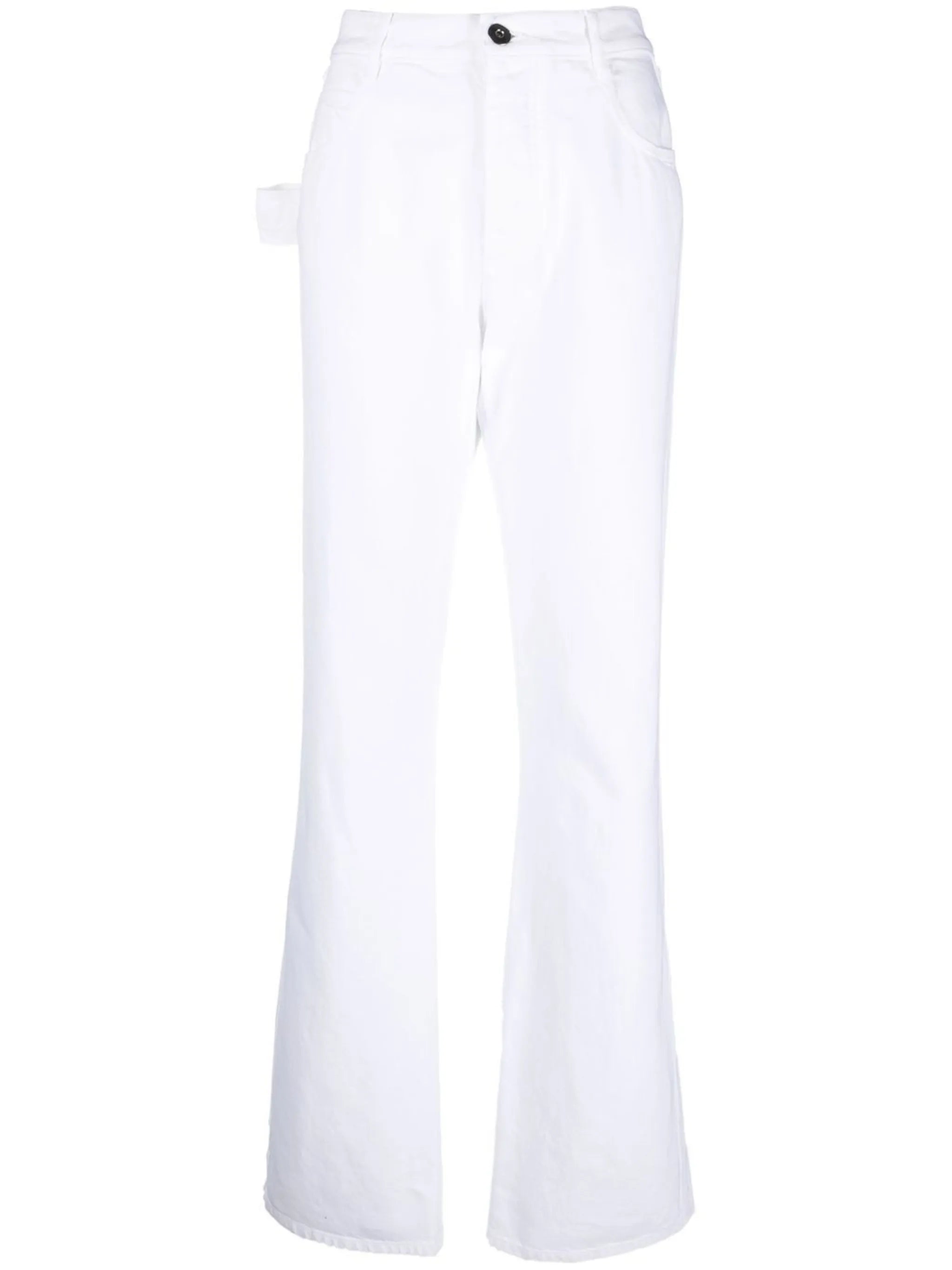 high-rise straight-leg jeans