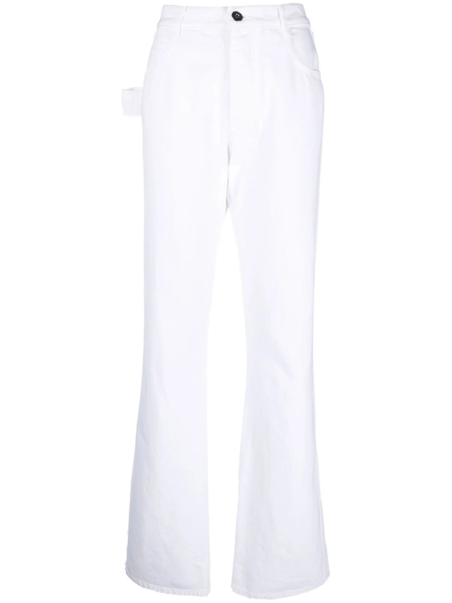 high-rise straight-leg jeans