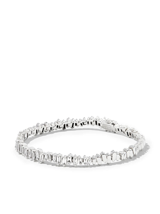 18kt white gold ID Bar diamond bracelet