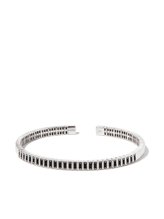 18kt white gold Inlay sapphire cuff