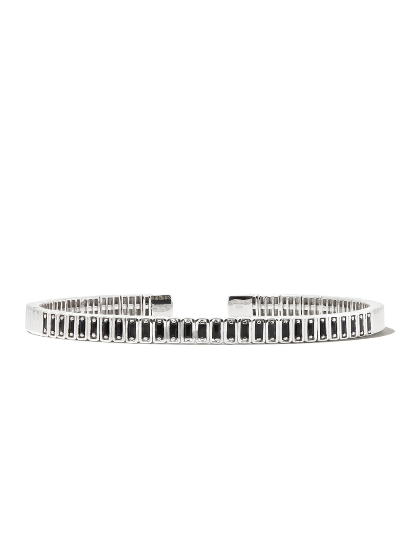 18kt white gold Inlay sapphire cuff