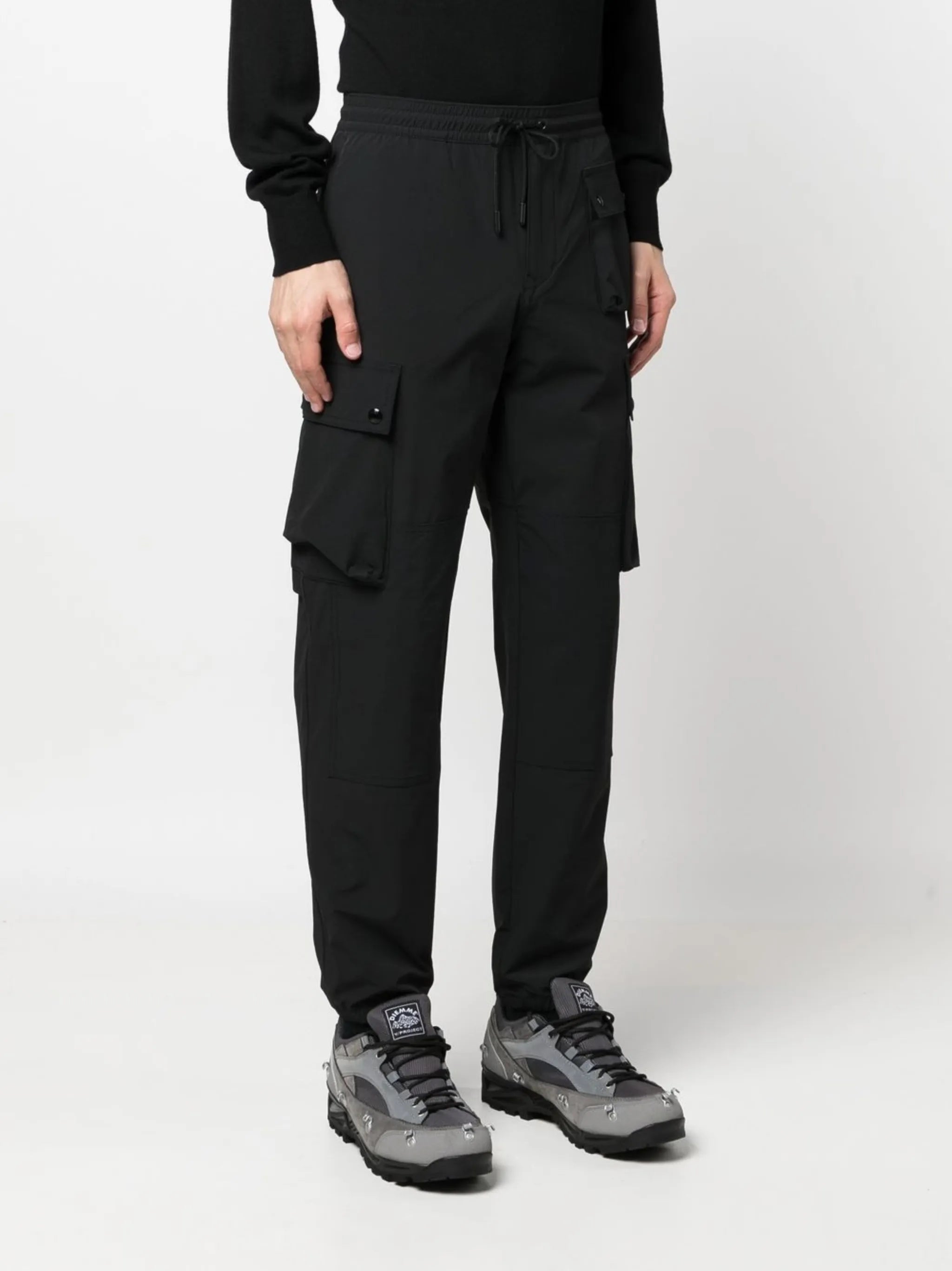 cargo straight-leg trousers