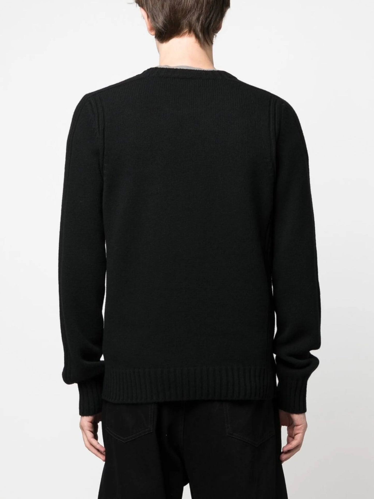 logo-patch wool sweatshirt