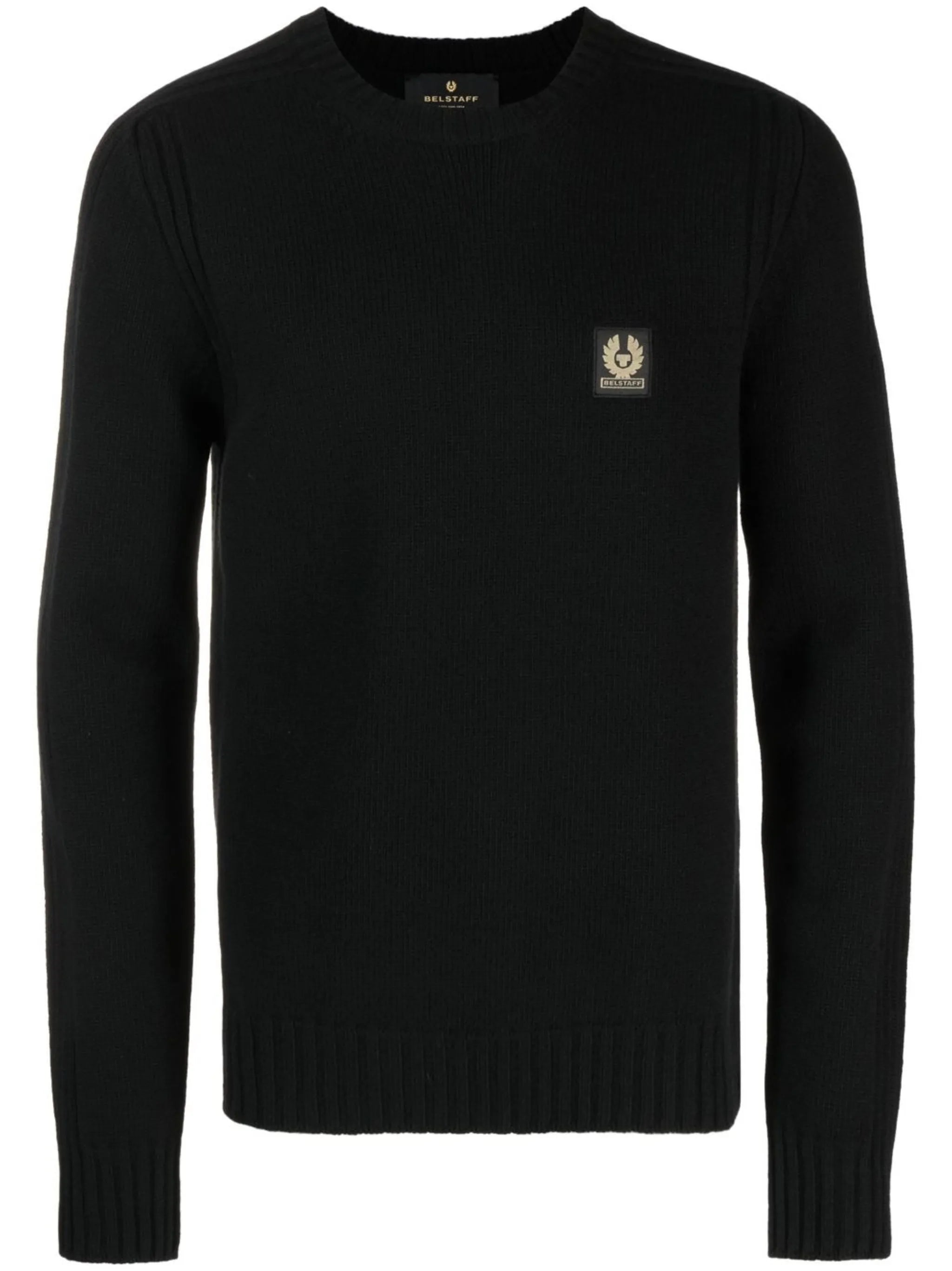 logo-patch wool sweatshirt