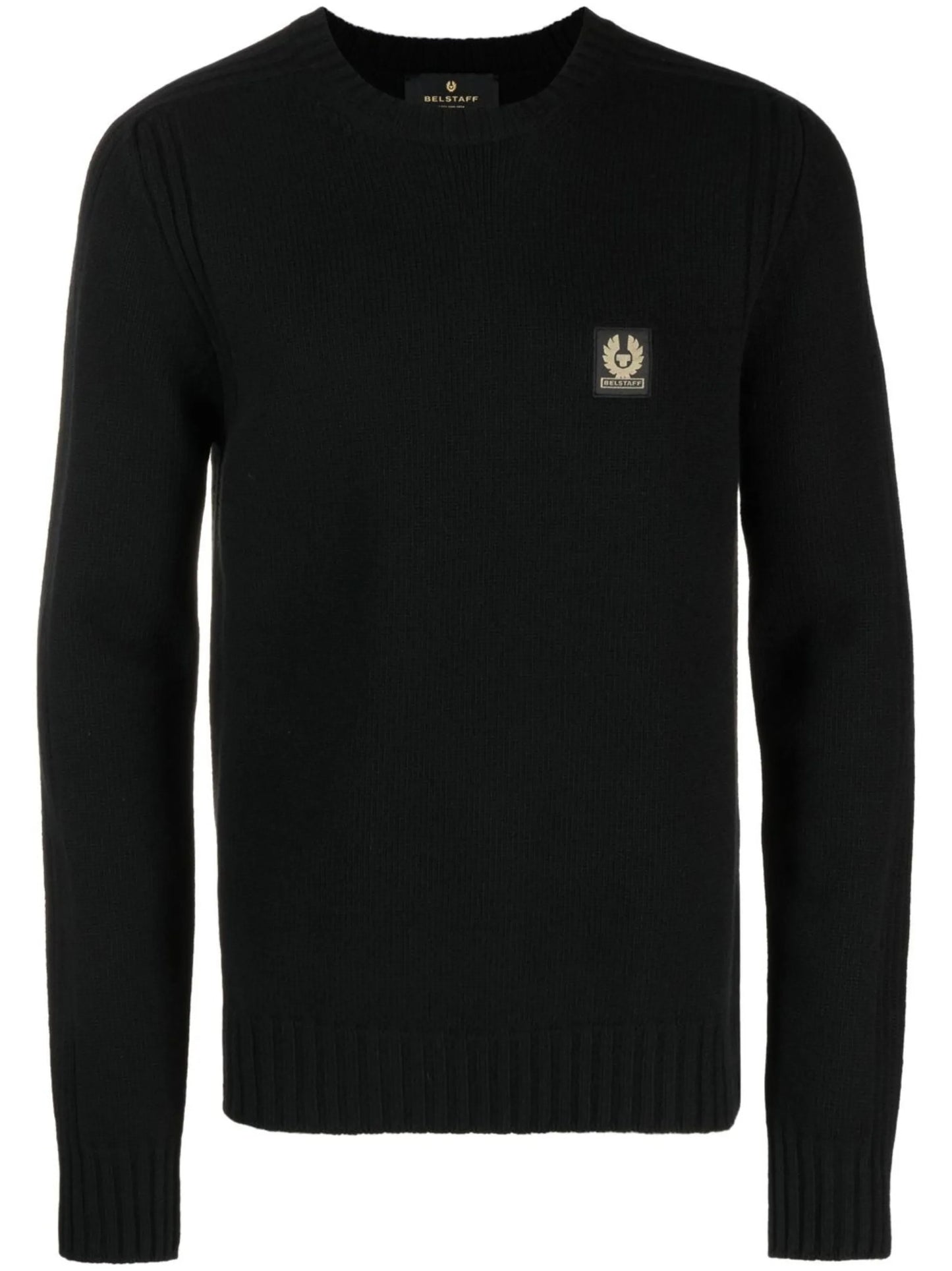 logo-patch wool sweatshirt