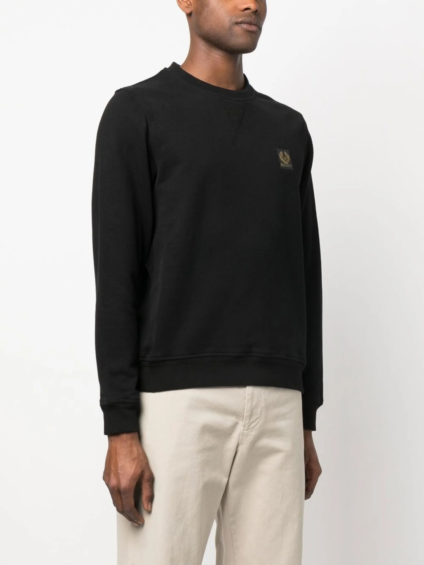 logo-patch cotton sweatshirt