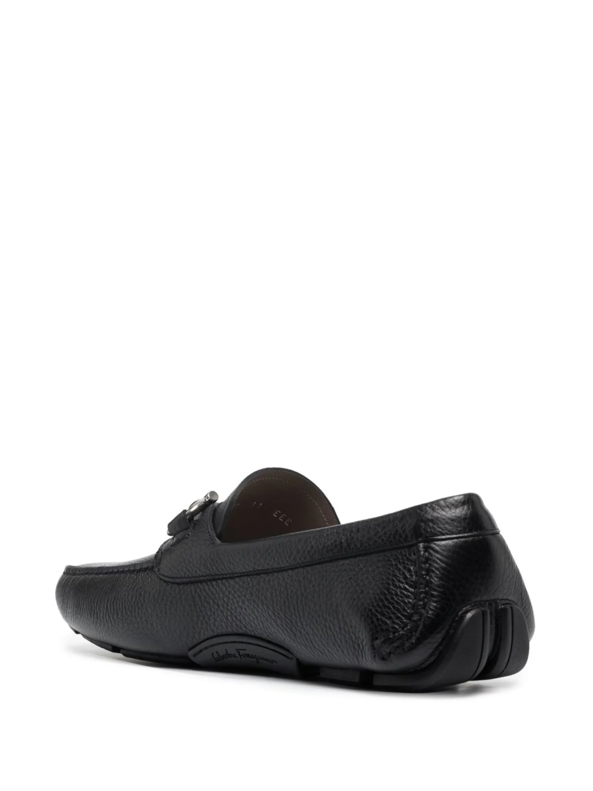 Gancini pebbled-effect loafers