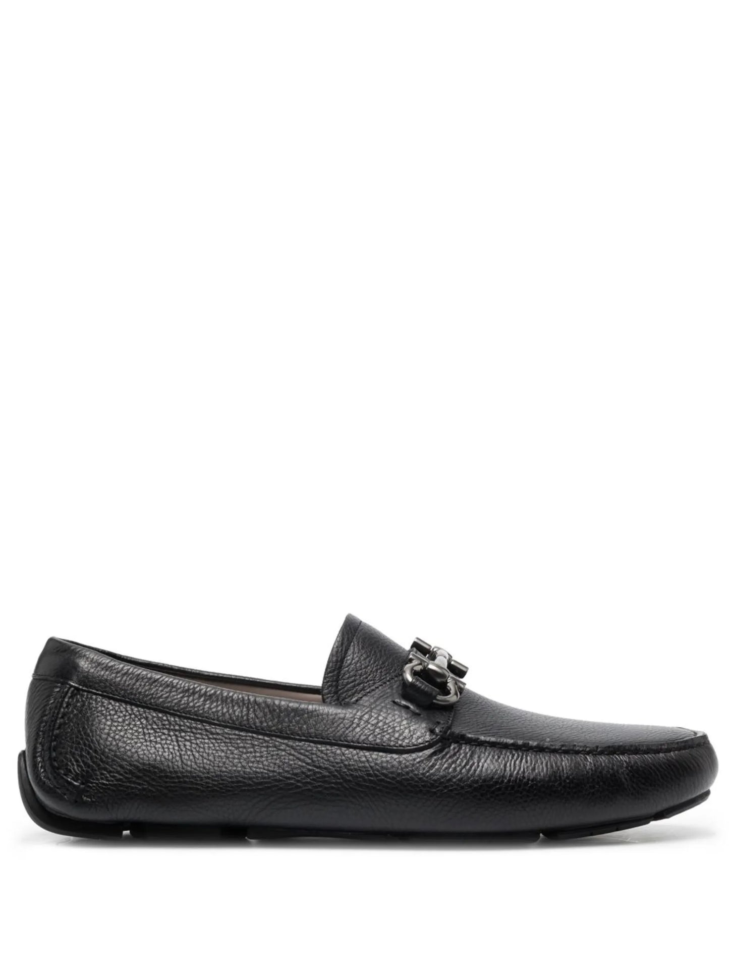 Gancini pebbled-effect loafers