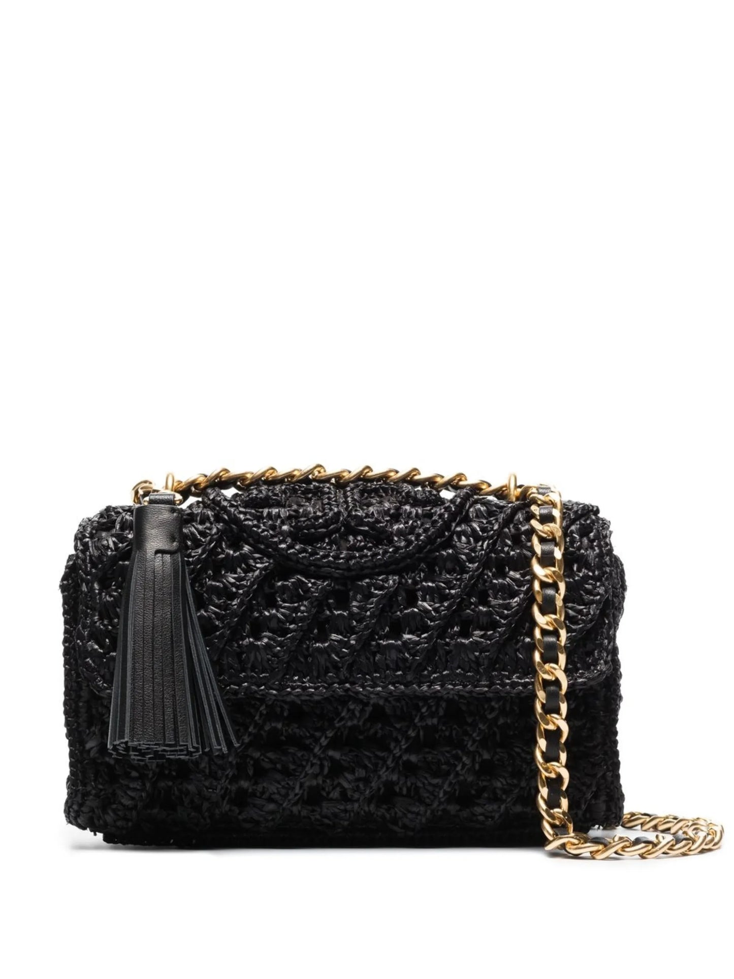 small Fleming raffia shoulder bag