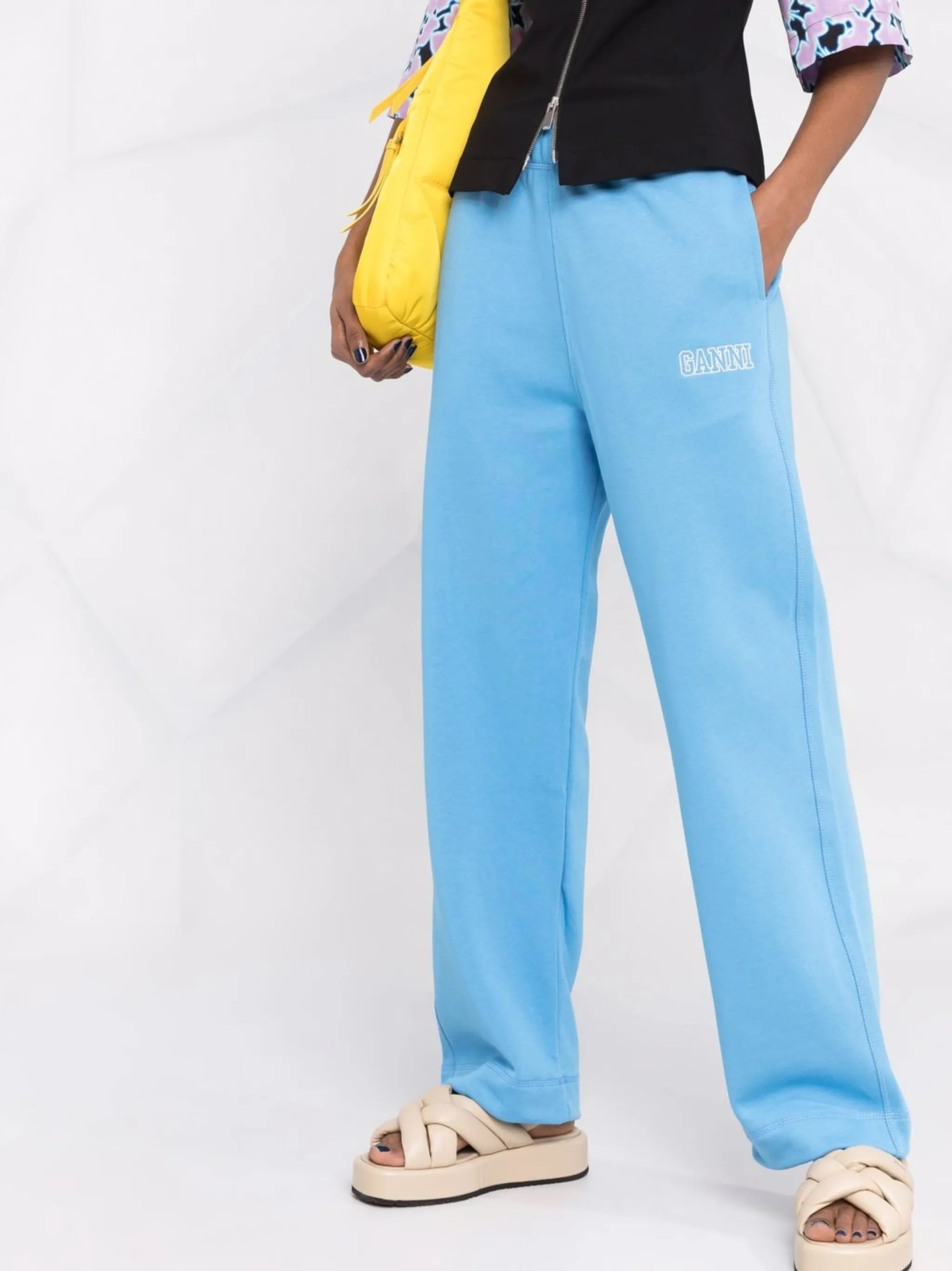 logo-lettering track pants