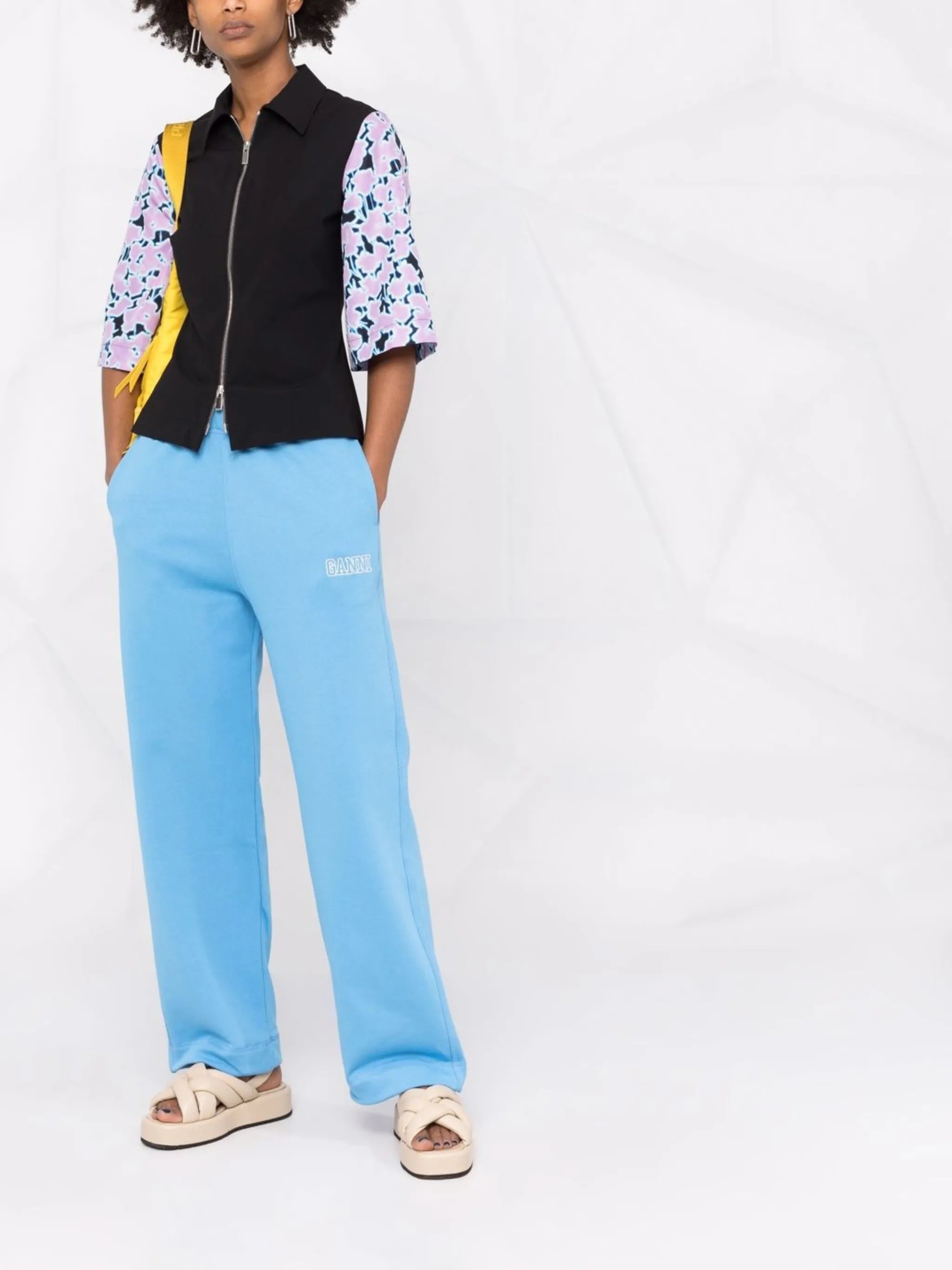 logo-lettering track pants