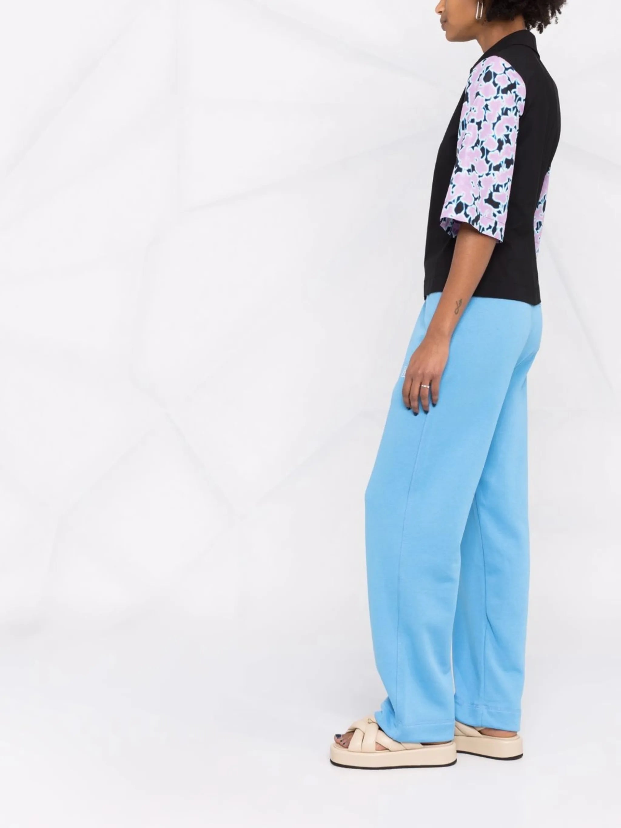 logo-lettering track pants