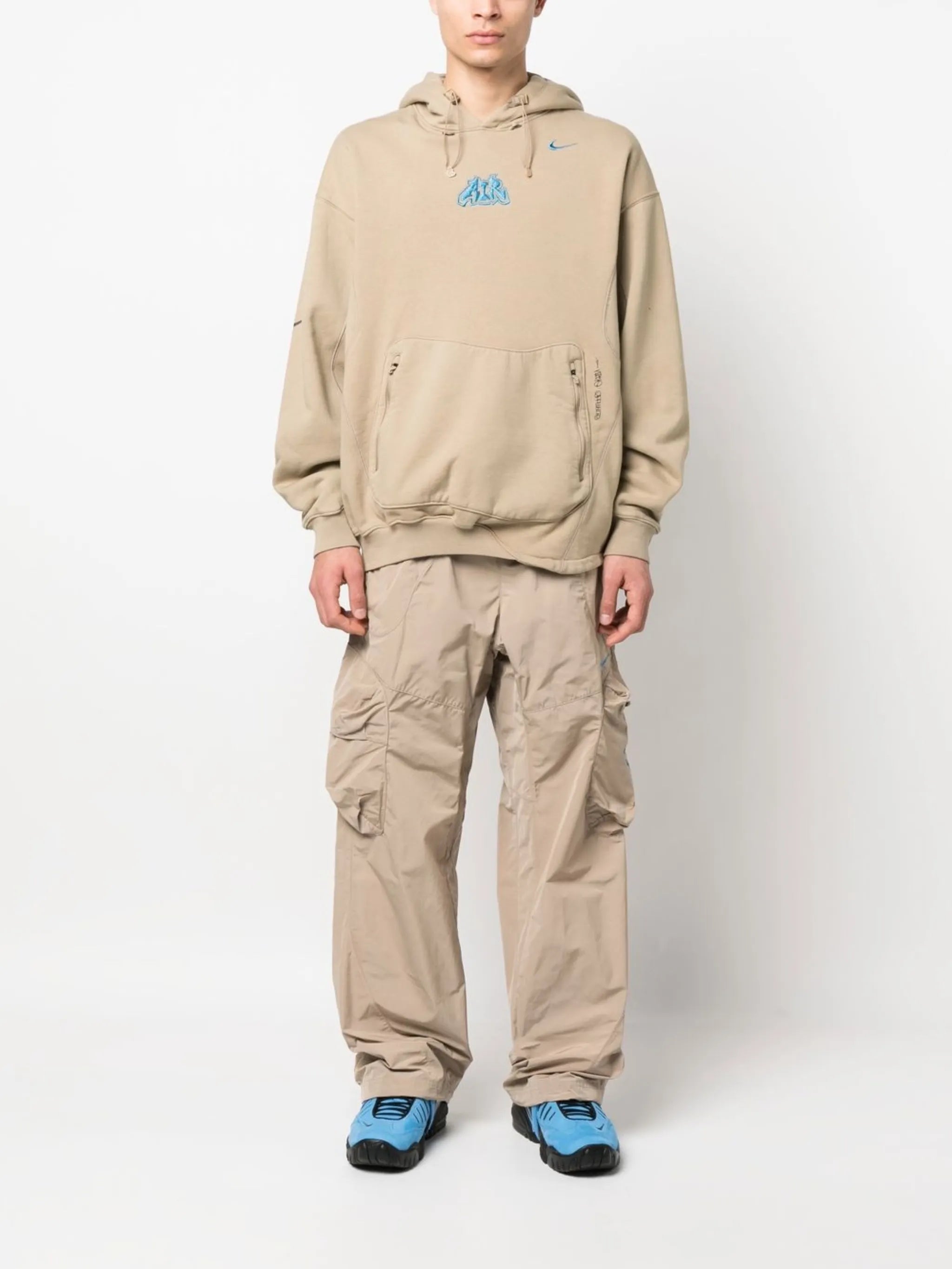 swoosh-logo detail hoodie