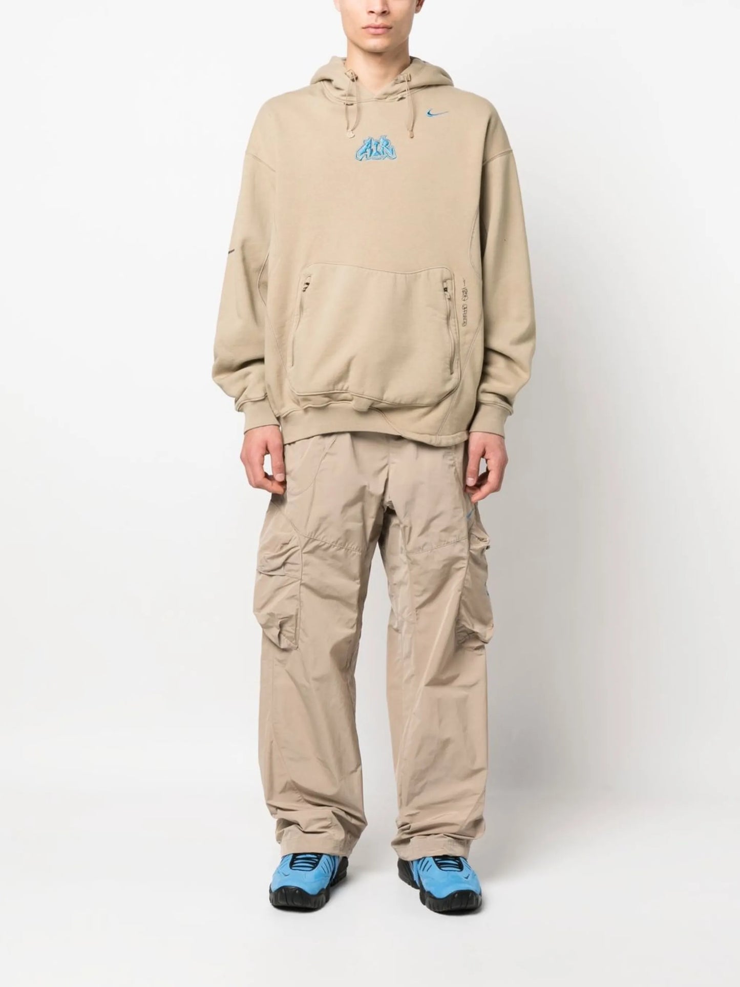 swoosh-logo detail hoodie