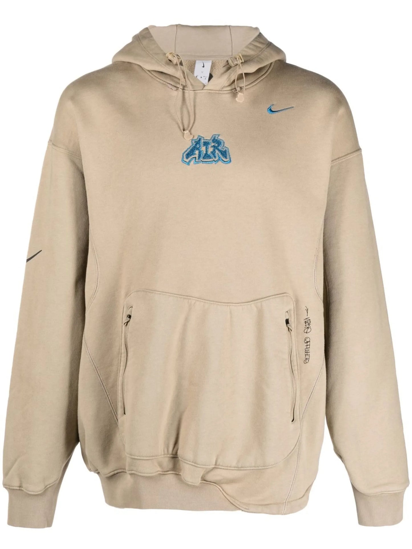 swoosh-logo detail hoodie