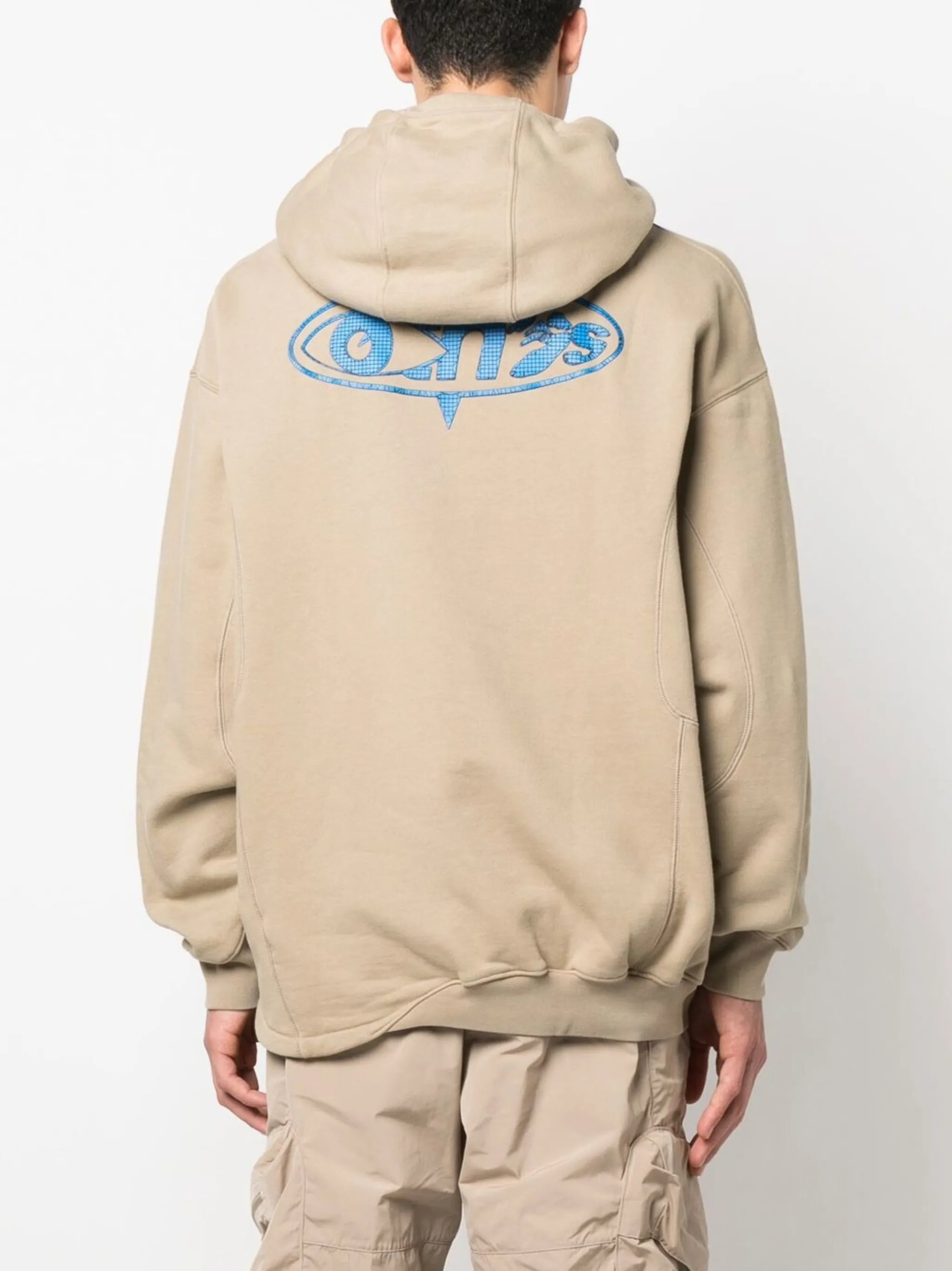 swoosh-logo detail hoodie