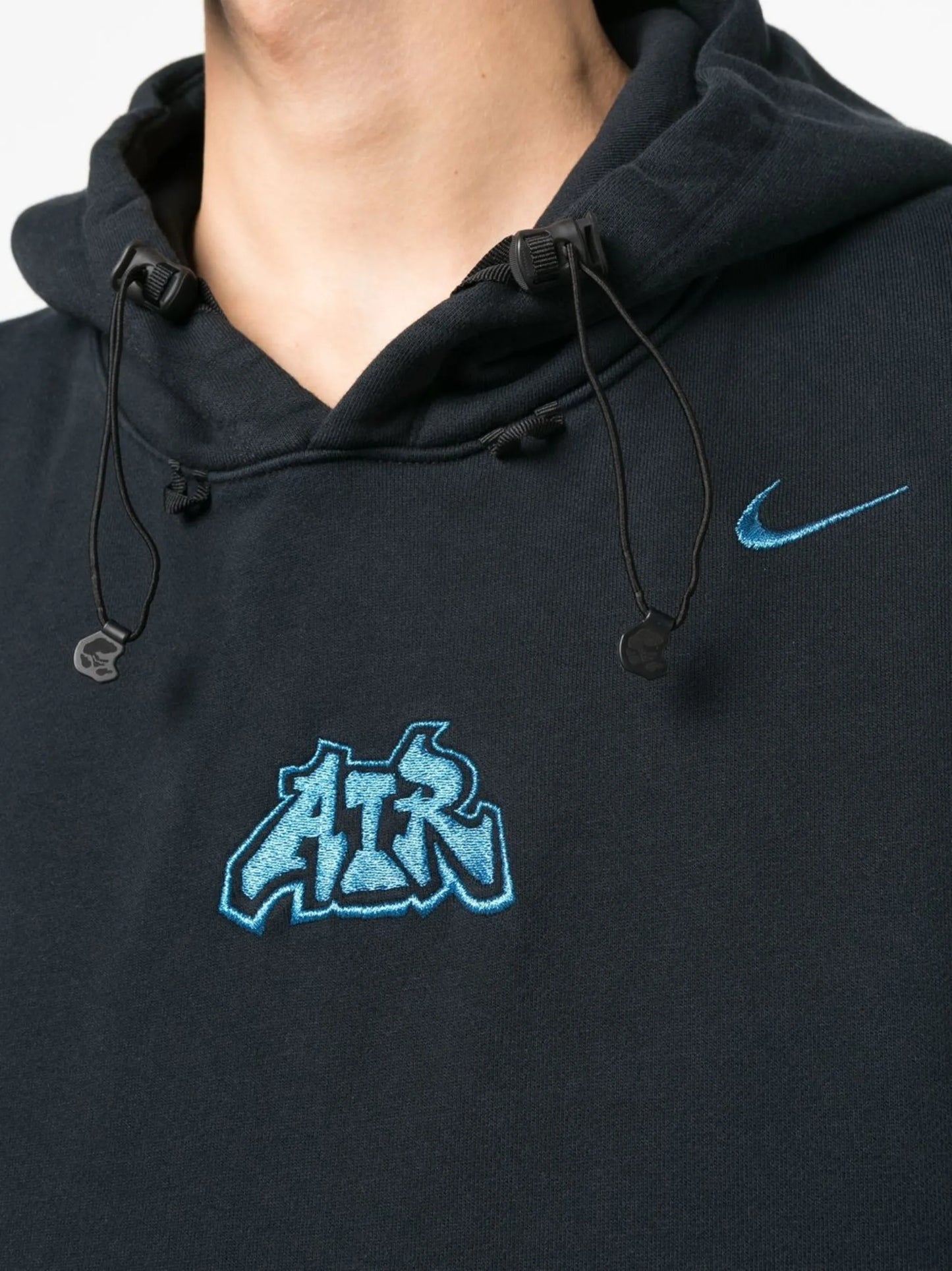 swoosh-logo detail hoodie