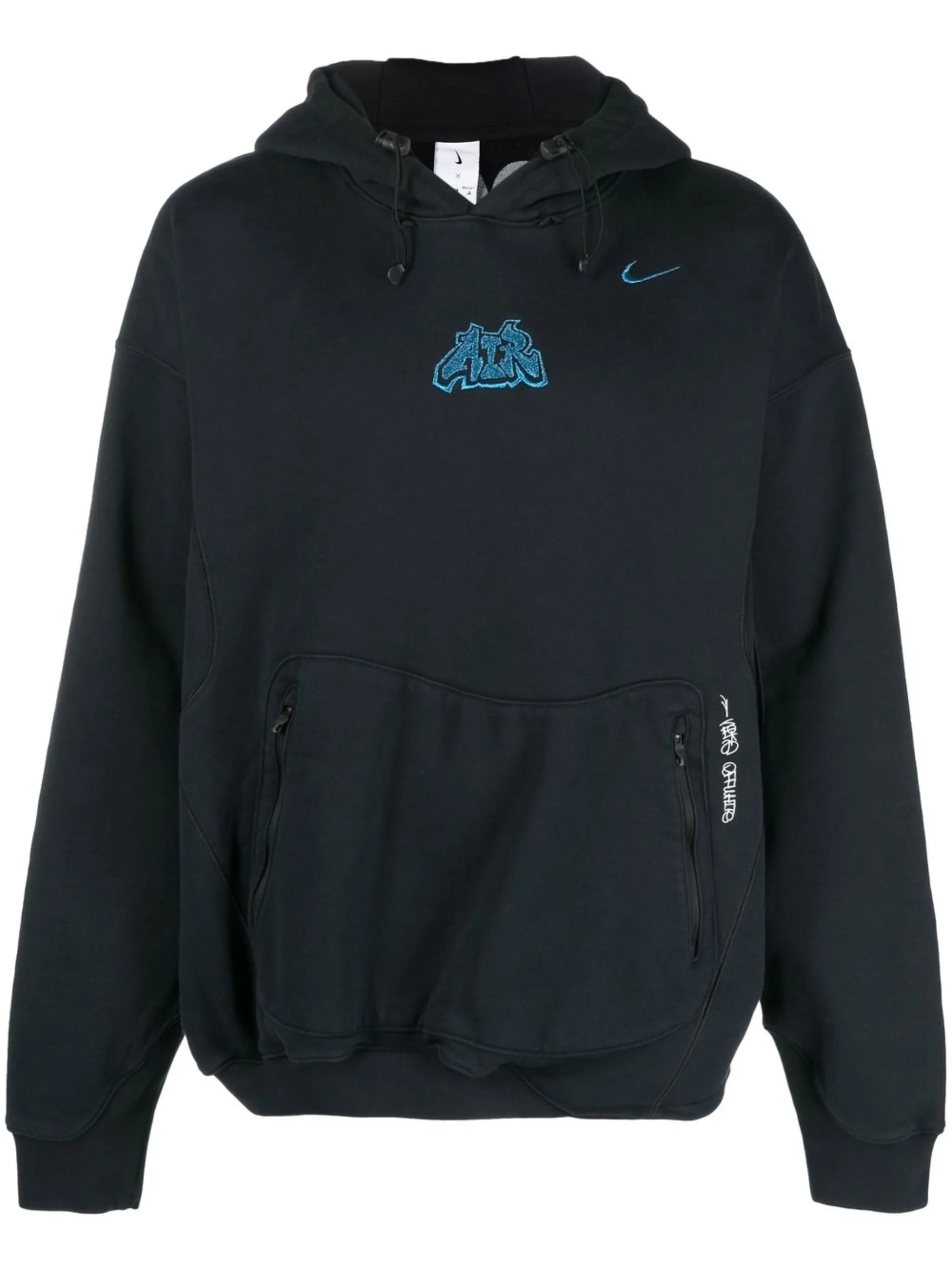 swoosh-logo detail hoodie