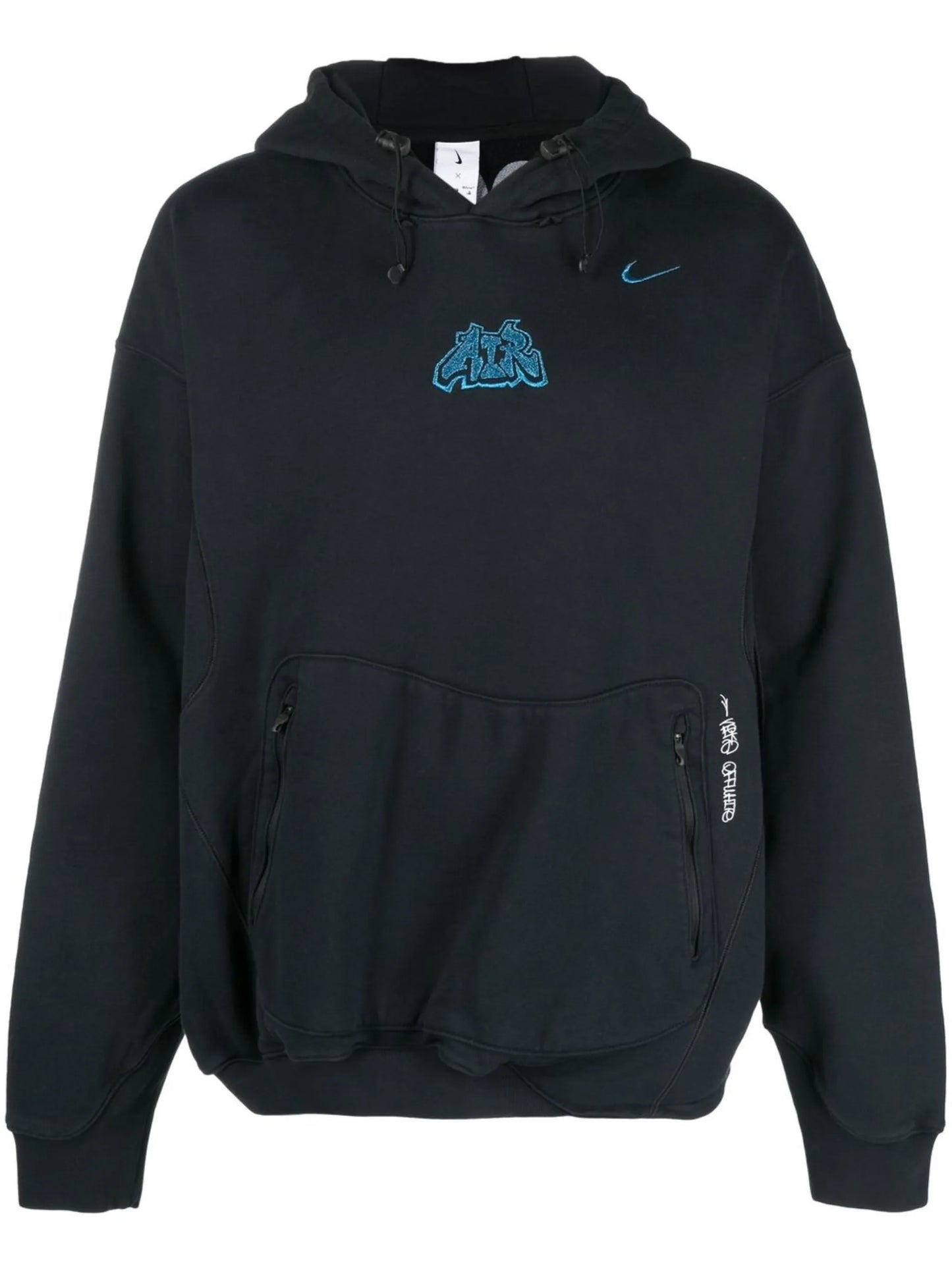 swoosh-logo detail hoodie
