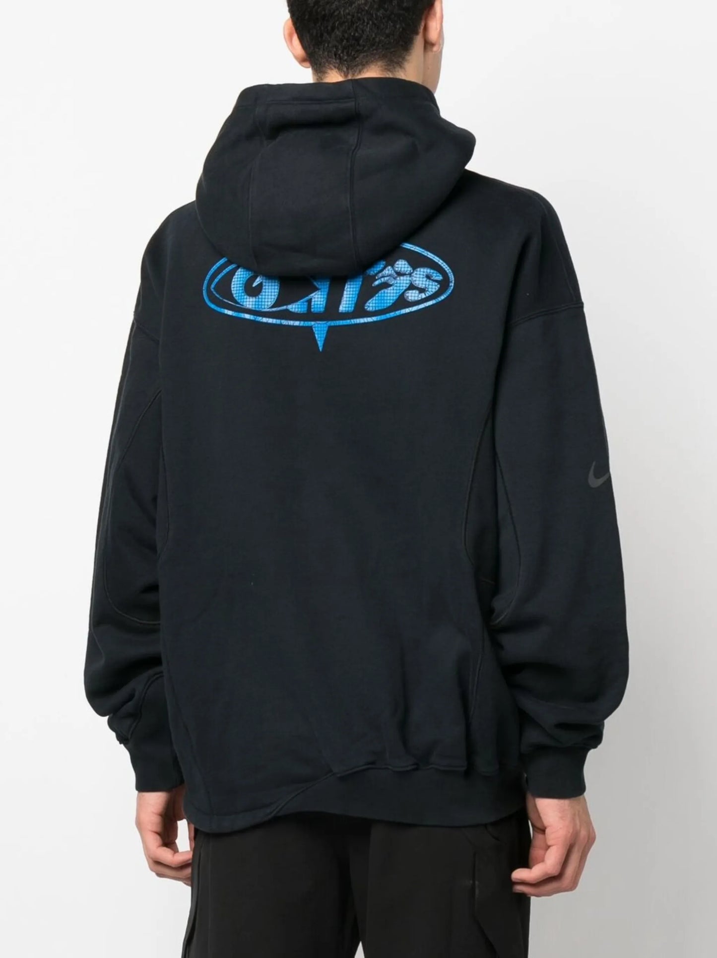 swoosh-logo detail hoodie