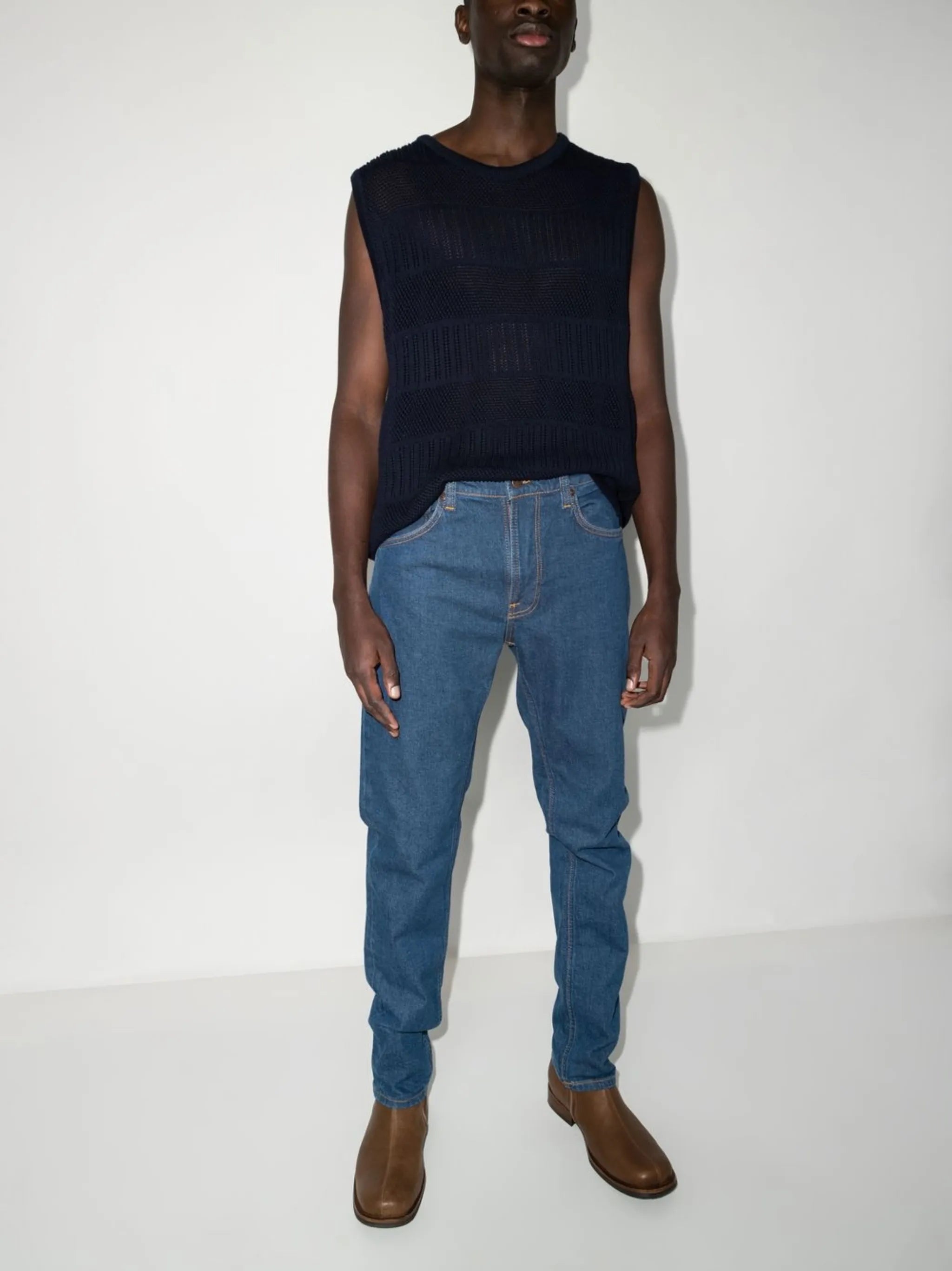Broken Twill slim-cut jeans