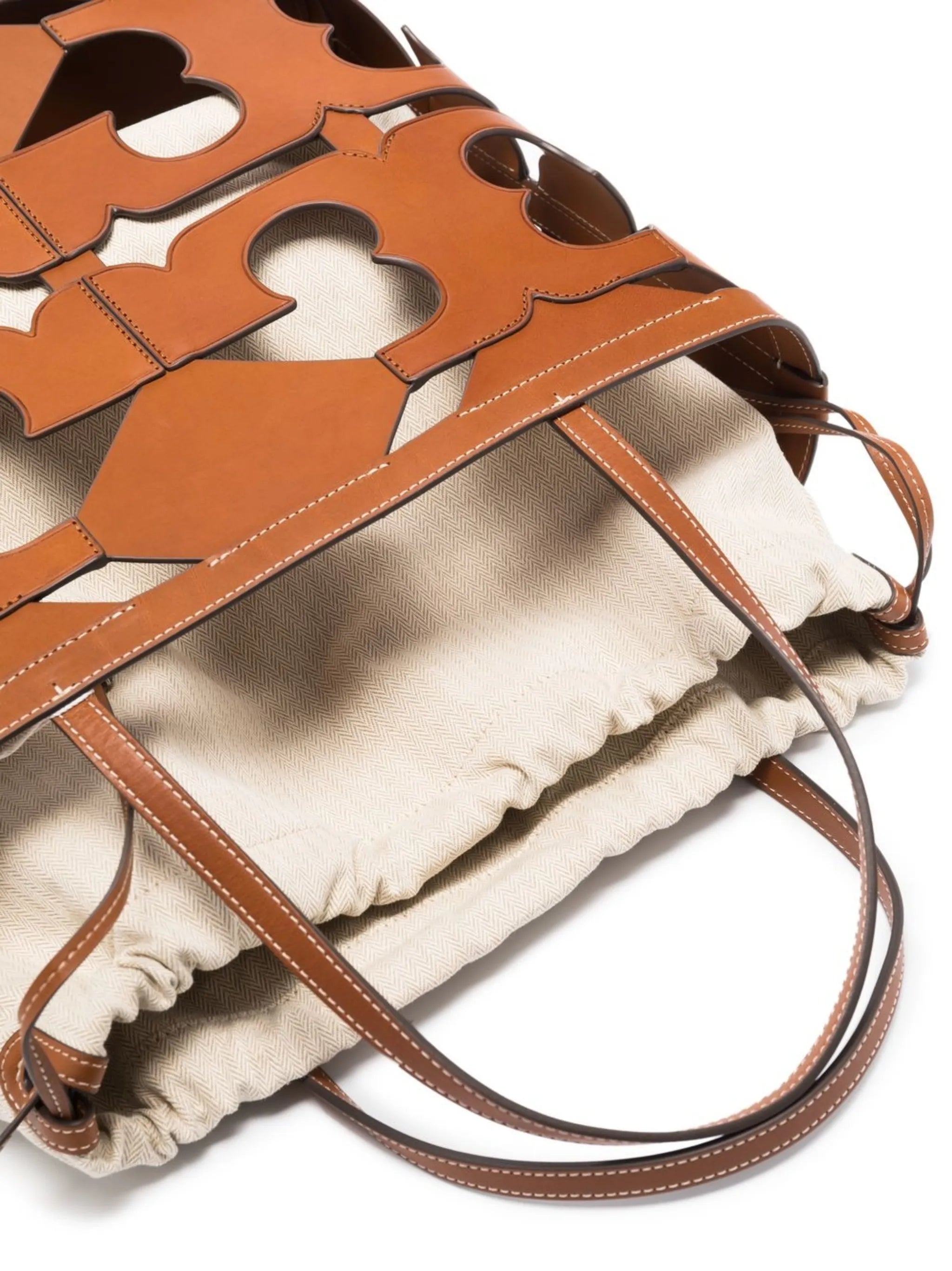 logo cut-out tote bag